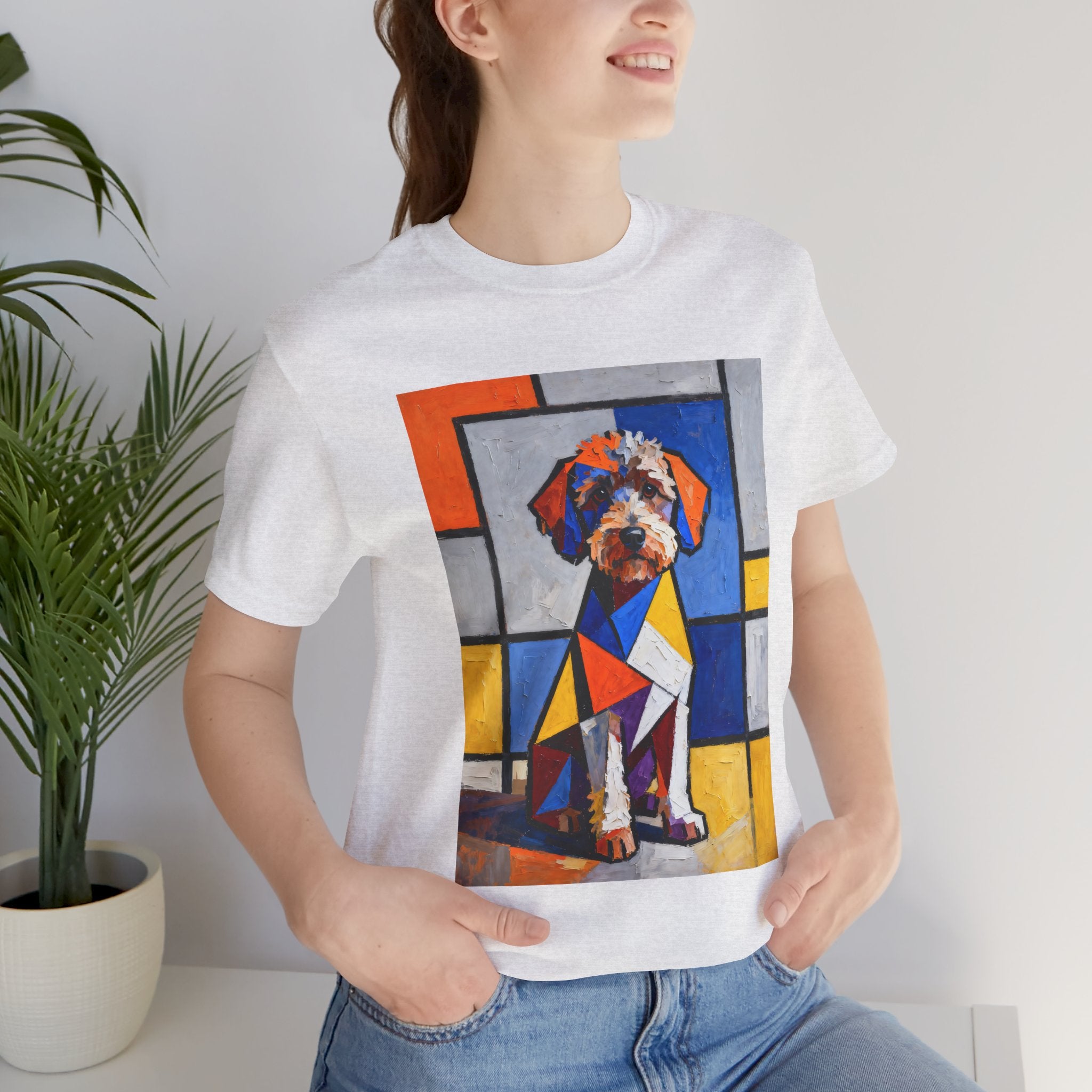 Schnoodle T Shirt | Living Work of Art Collection | Cubist Style