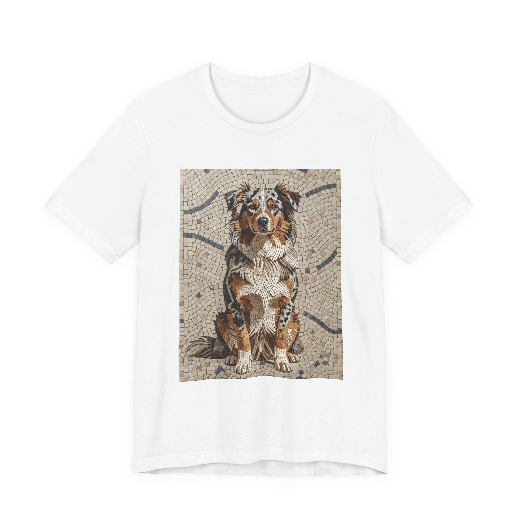 Australian Shepherd T Shirt | Living Work of Art Collection | Mosaic Style