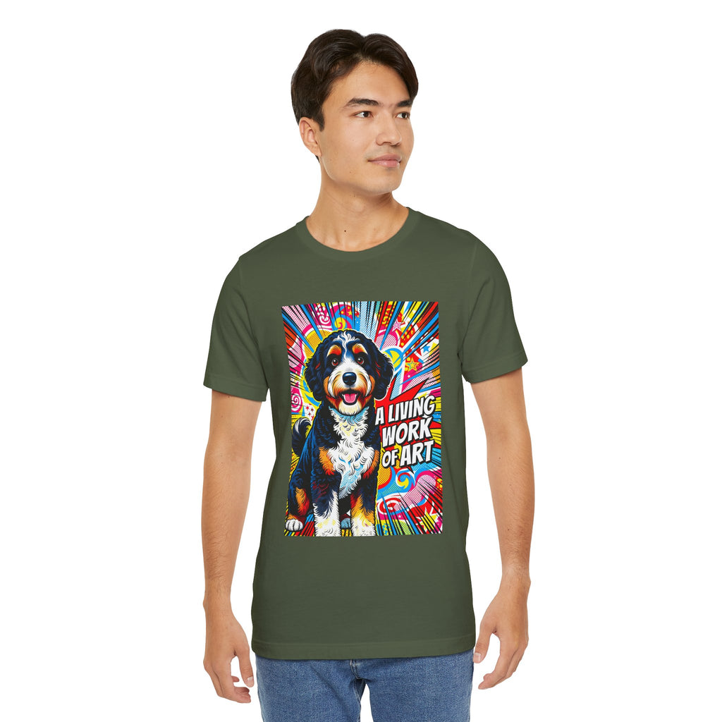 Bernedoodle T Shirt | Living Work of Art Collection | Pop Art