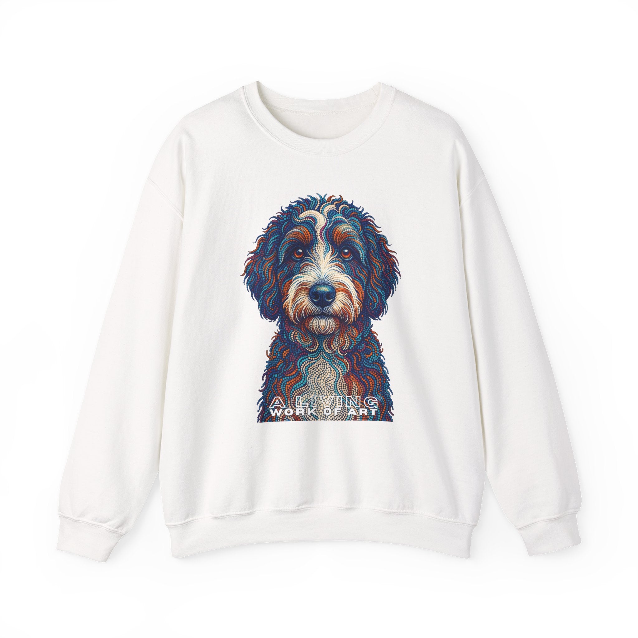 Bernedoodle Sweatshirt | Living Work of Art Collection | Pointillism Style