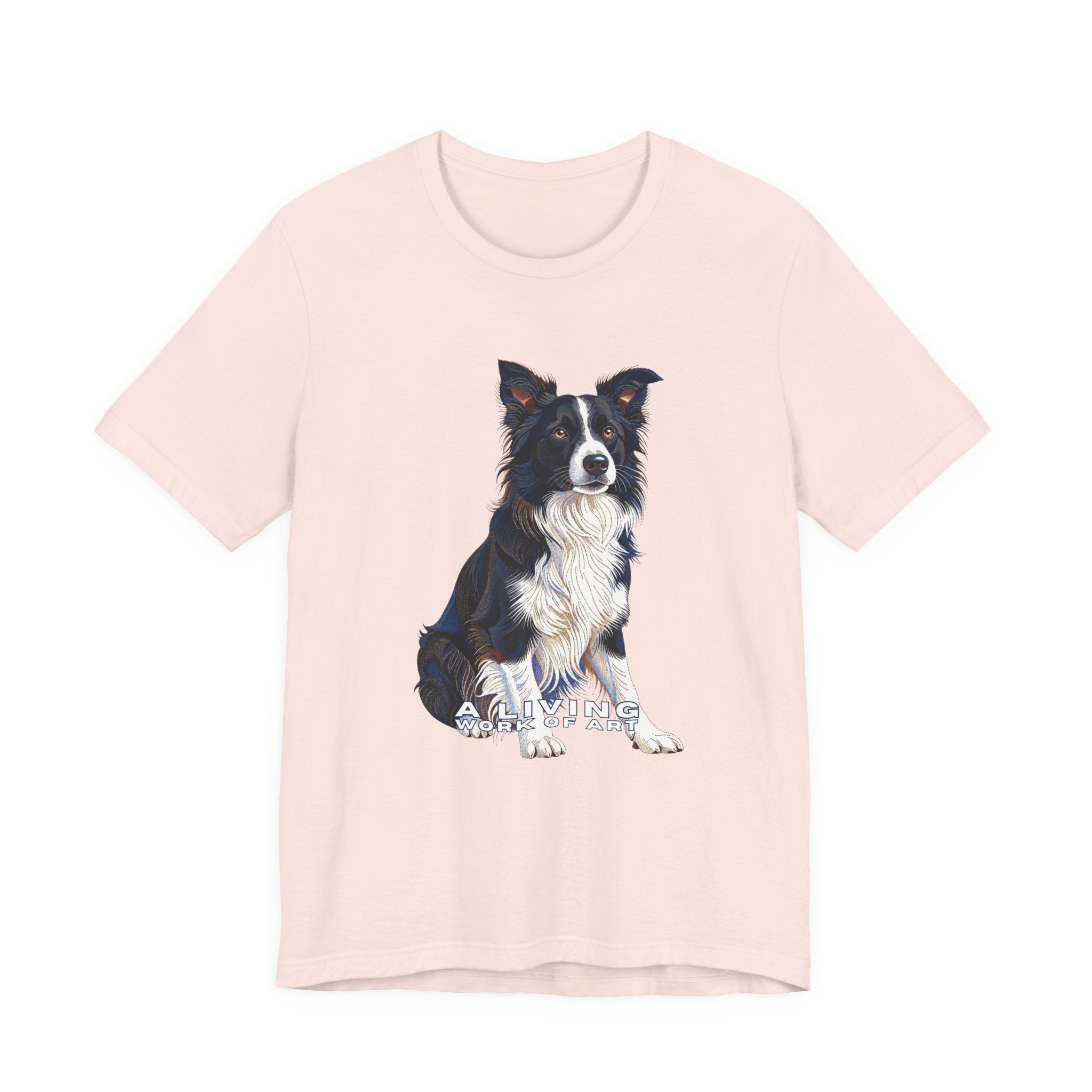 Border Collie T Shirt | Living Work of Art Collection | Pointillism Style