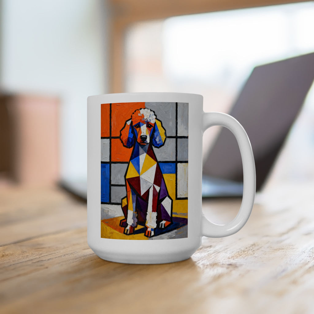 Poodle Coffee Mug | Living Work of Art Collection | Cubist Style