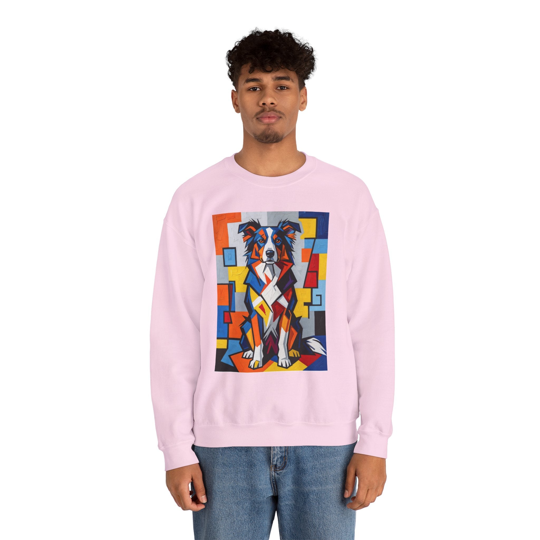 Border Collie Sweatshirt | Living Work of Art Collection | Cubist Style