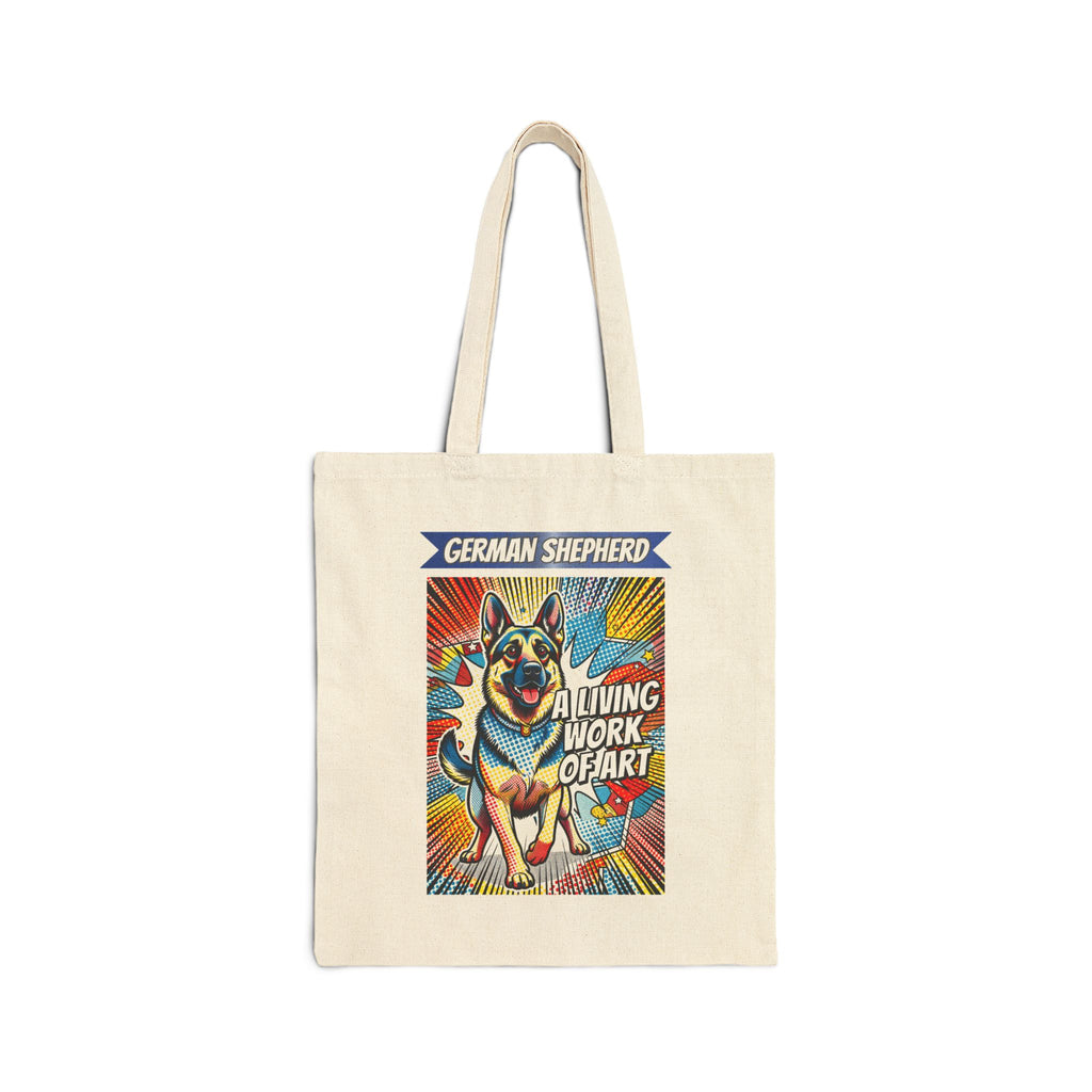German Shepherd Tote Bag | Living Work of Art Collection | Pop Art