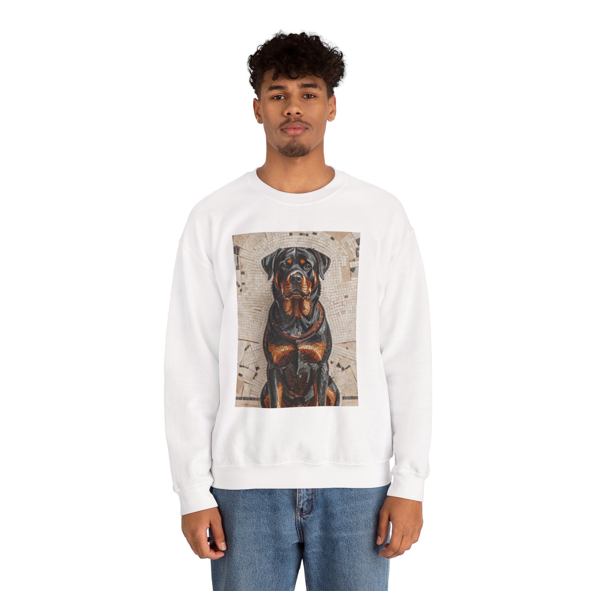 Rottweiler Sweatshirt | Living Work of Art Collection | Mosaic Style
