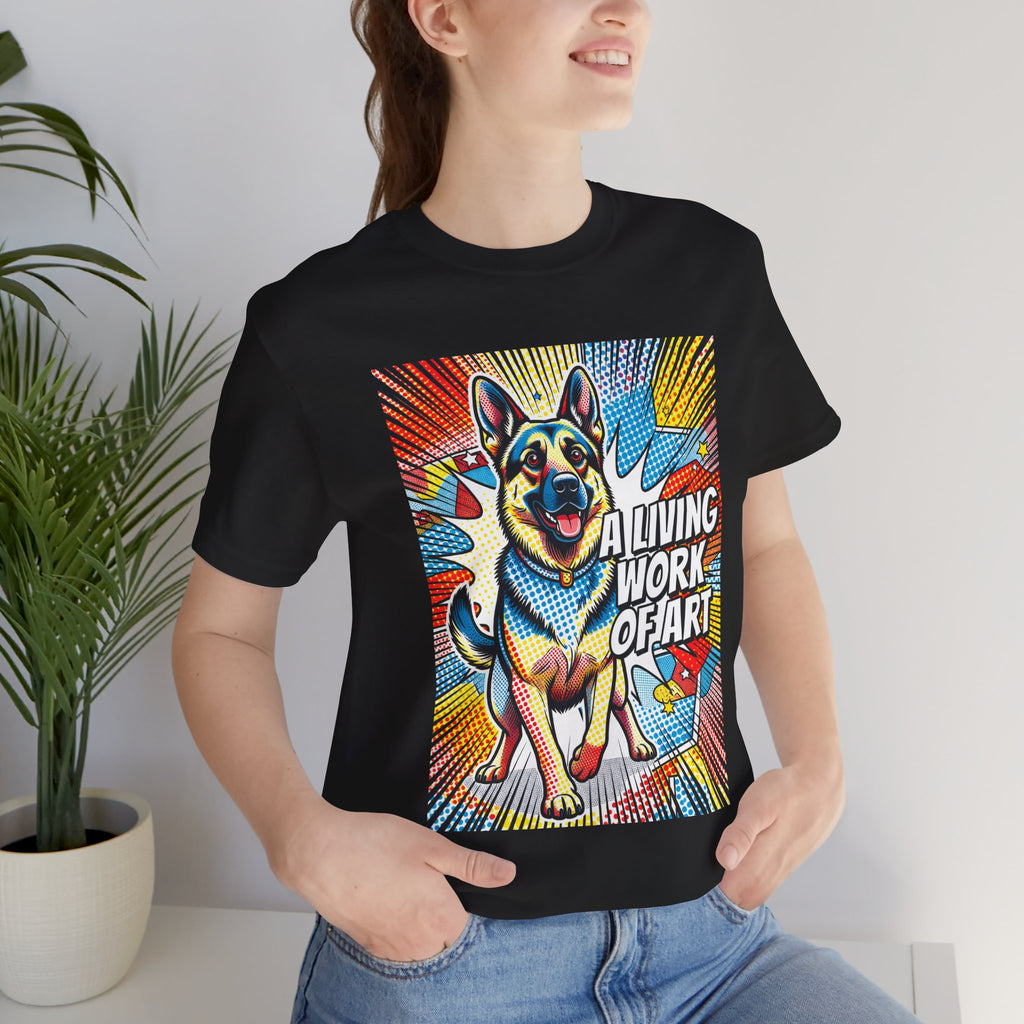 German Shepherd T Shirt | Living Work of Art Collection | Pop Art
