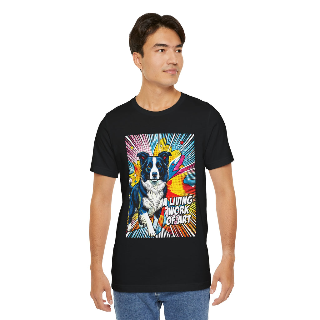 Border Collie T Shirt | Living Work of Art Collection | Pop Art