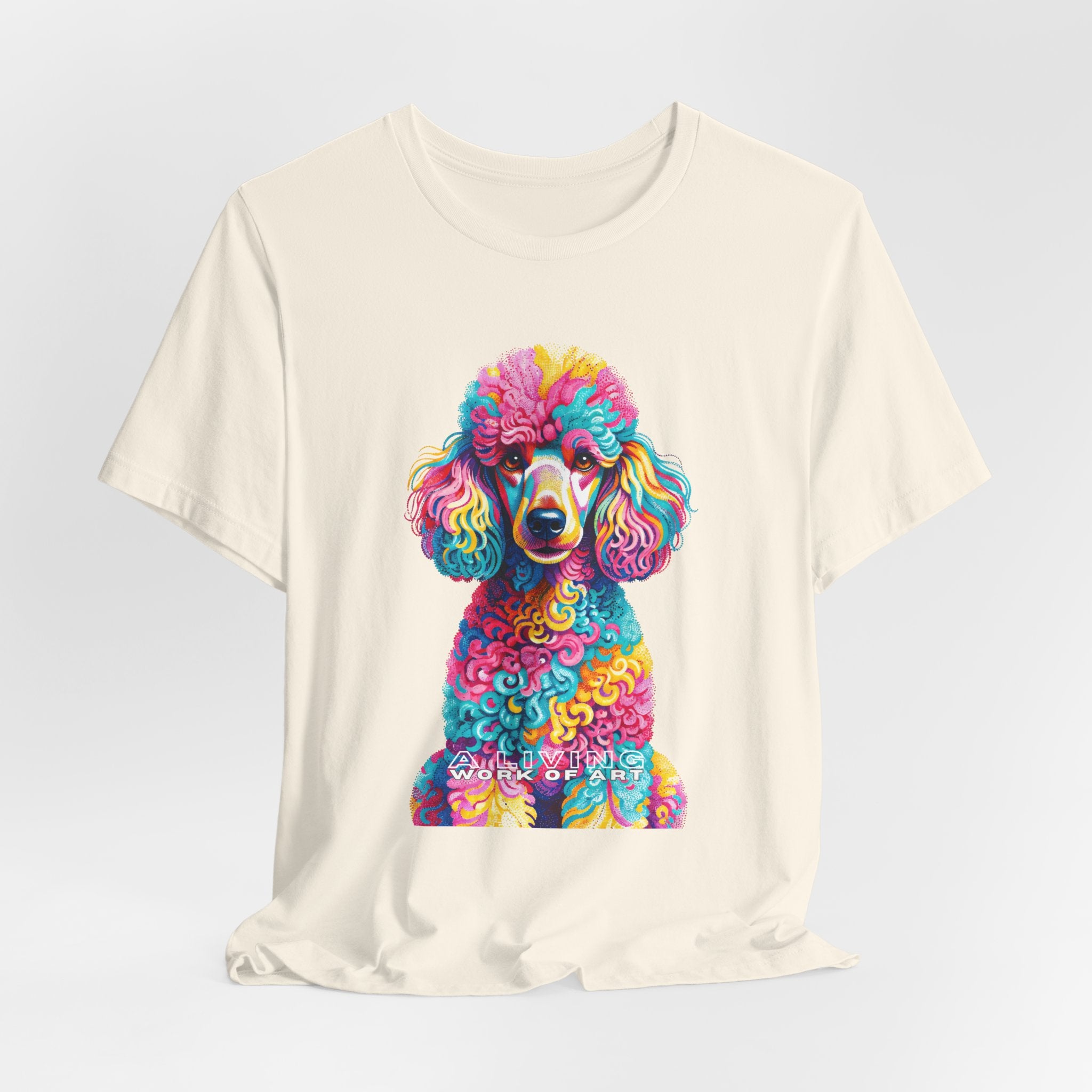 Poodle T Shirt | Living Work of Art Collection | Pointillism Style