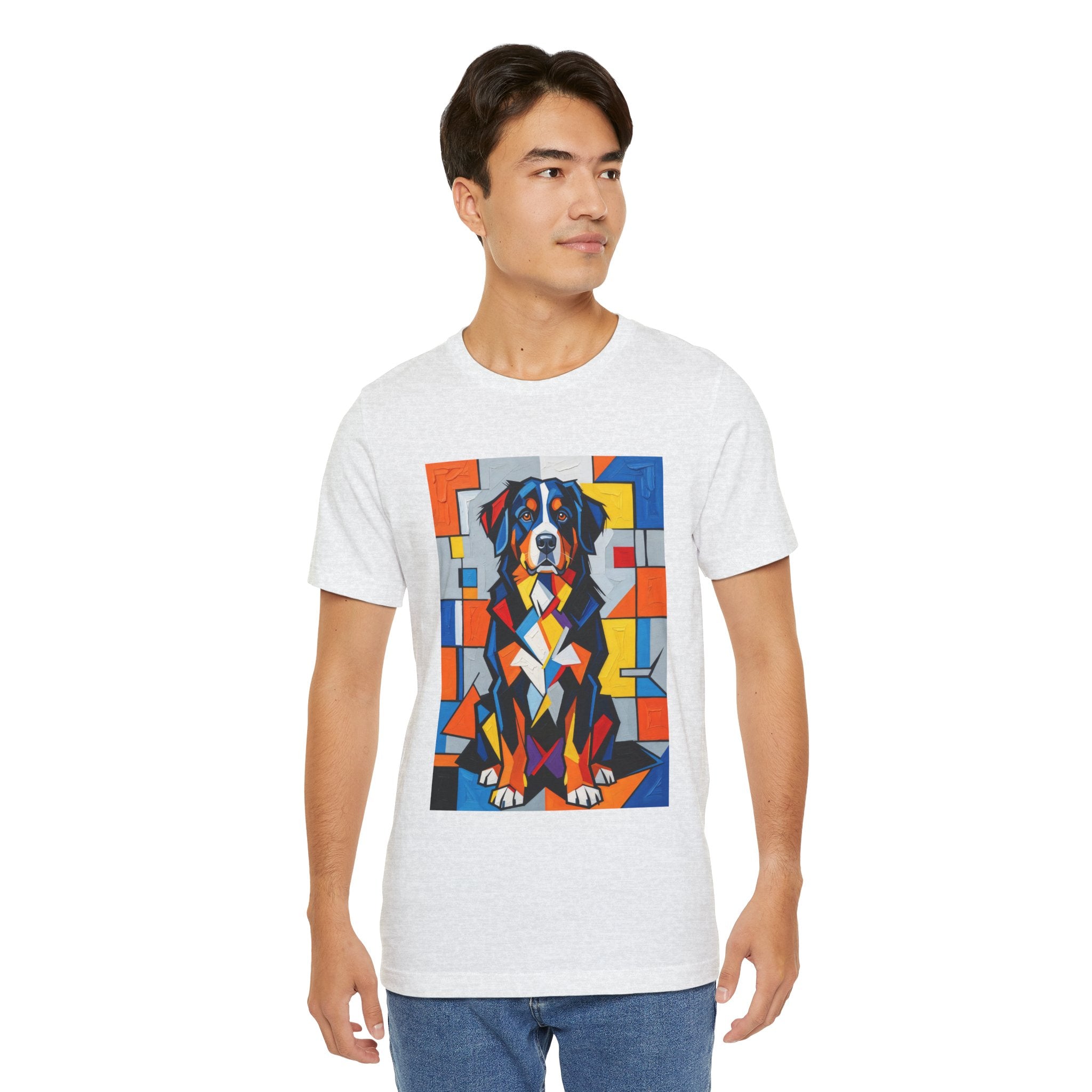 Bernese Mountain Dog T Shirt | Living Work of Art Collection | Cubist Style