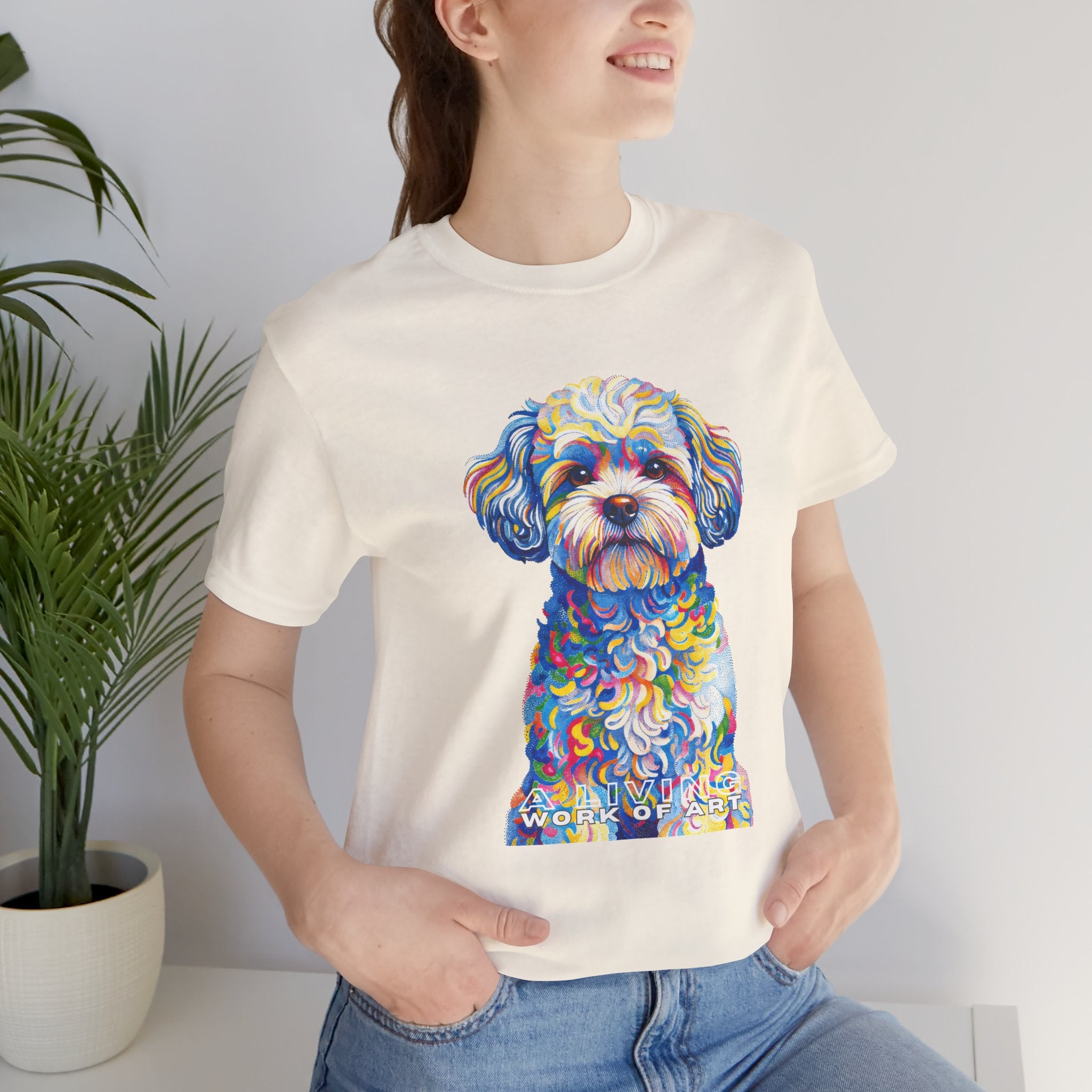Shih-Poo T Shirt | Living Work of Art Collection | Pointillism Style