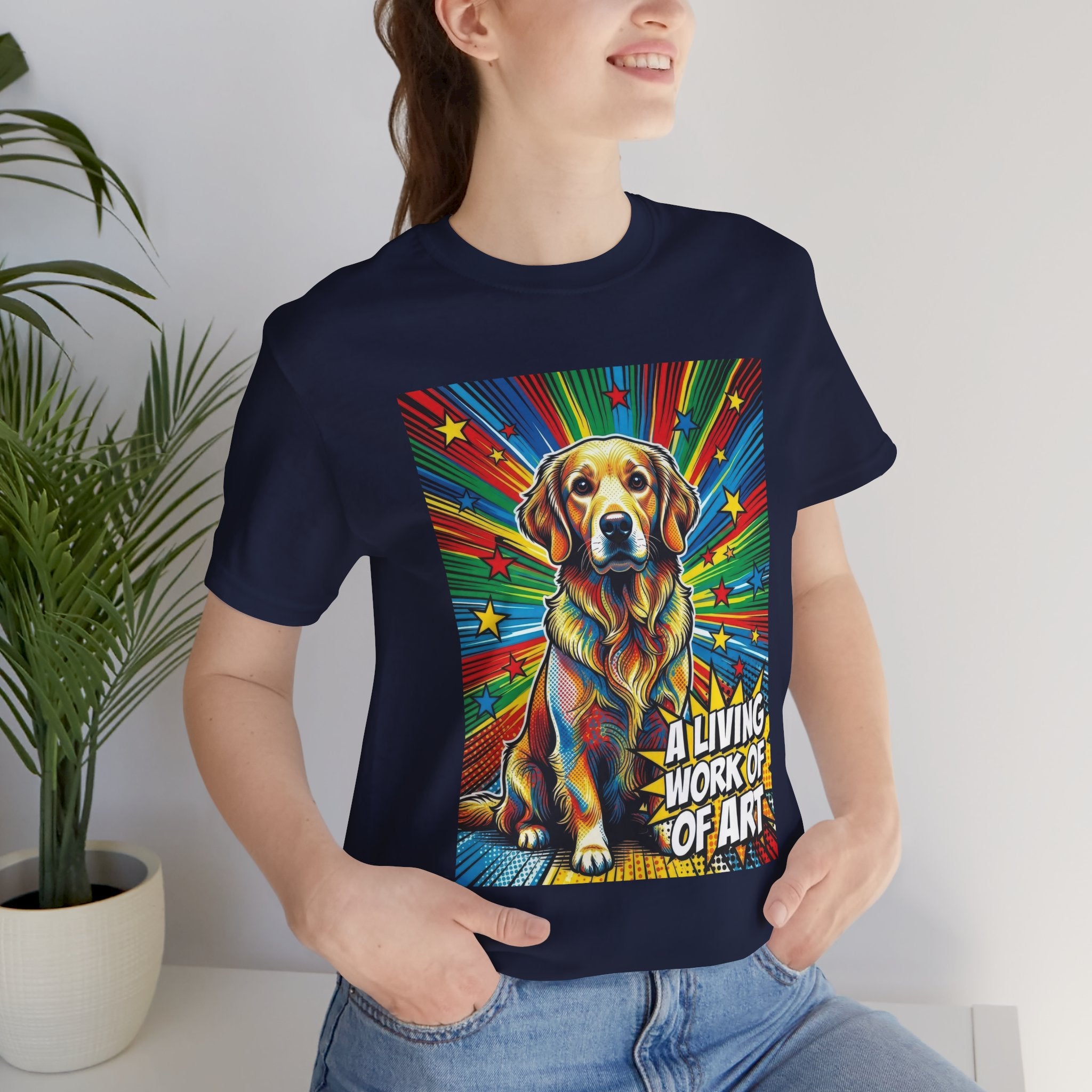 Golden Retriever T Shirt | Living Work of Art Collection | Pop Art
