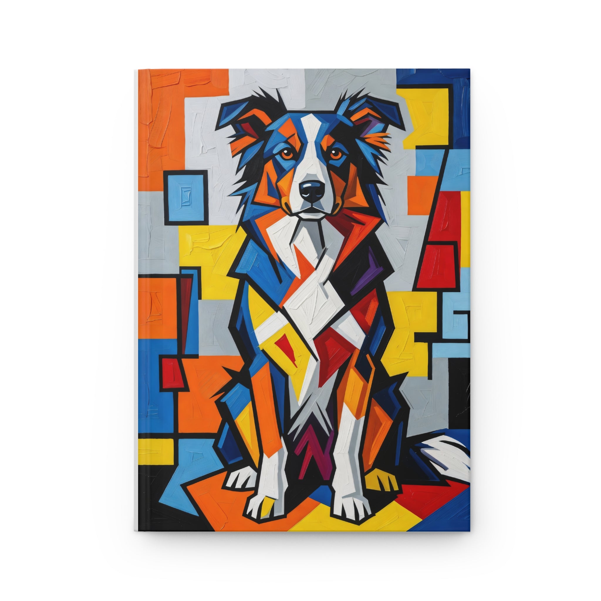 Border Collie Notebook | Living Work of Art Collection | Cubist Style