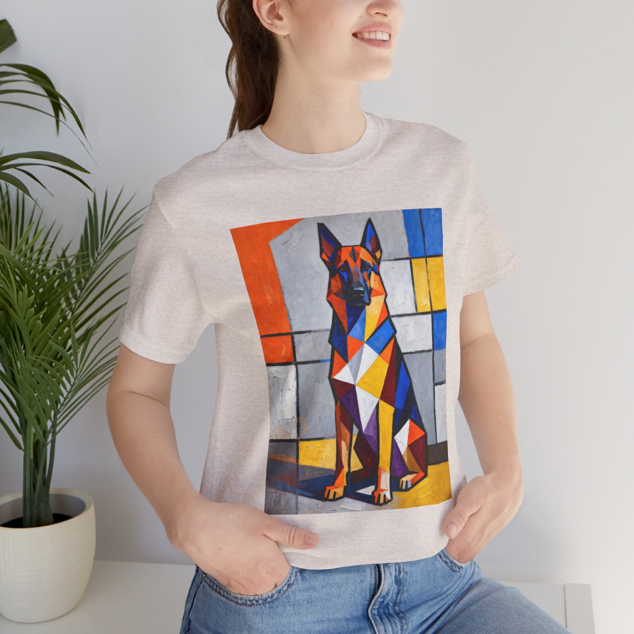 German Shepherd T Shirt | Living Work of Art Collection | Cubist Style