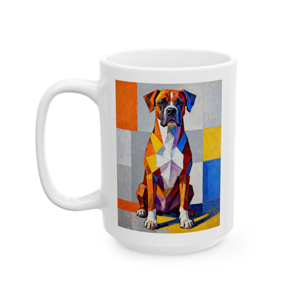 Boxer Coffee Mug | Living Work of Art Collection | Cubist Style