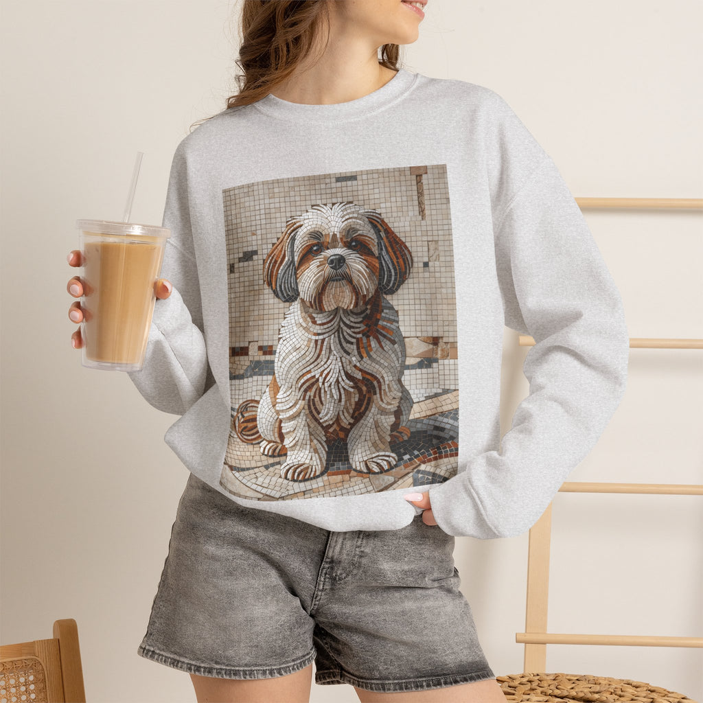 Shih Tzu Sweatshirt | Living Work of Art Collection | Mosaic Style