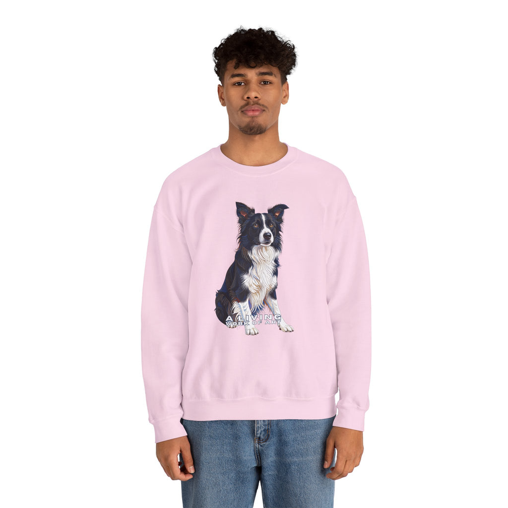Border Collie Sweatshirt | Living Work of Art Collection | Pointillism Style