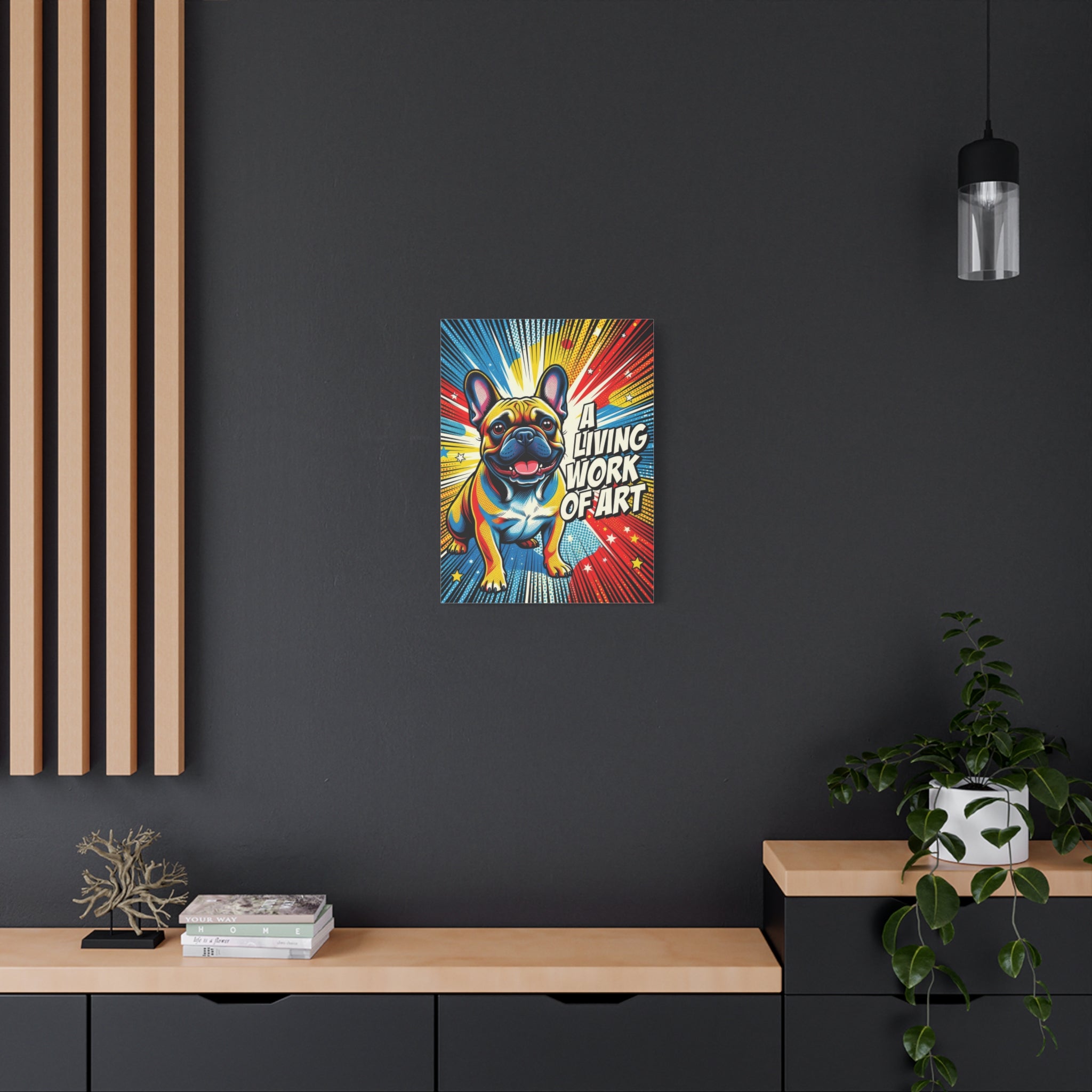 French Bulldog Canvas Wall Art | Living Work of Art Collection | Pop Art Print