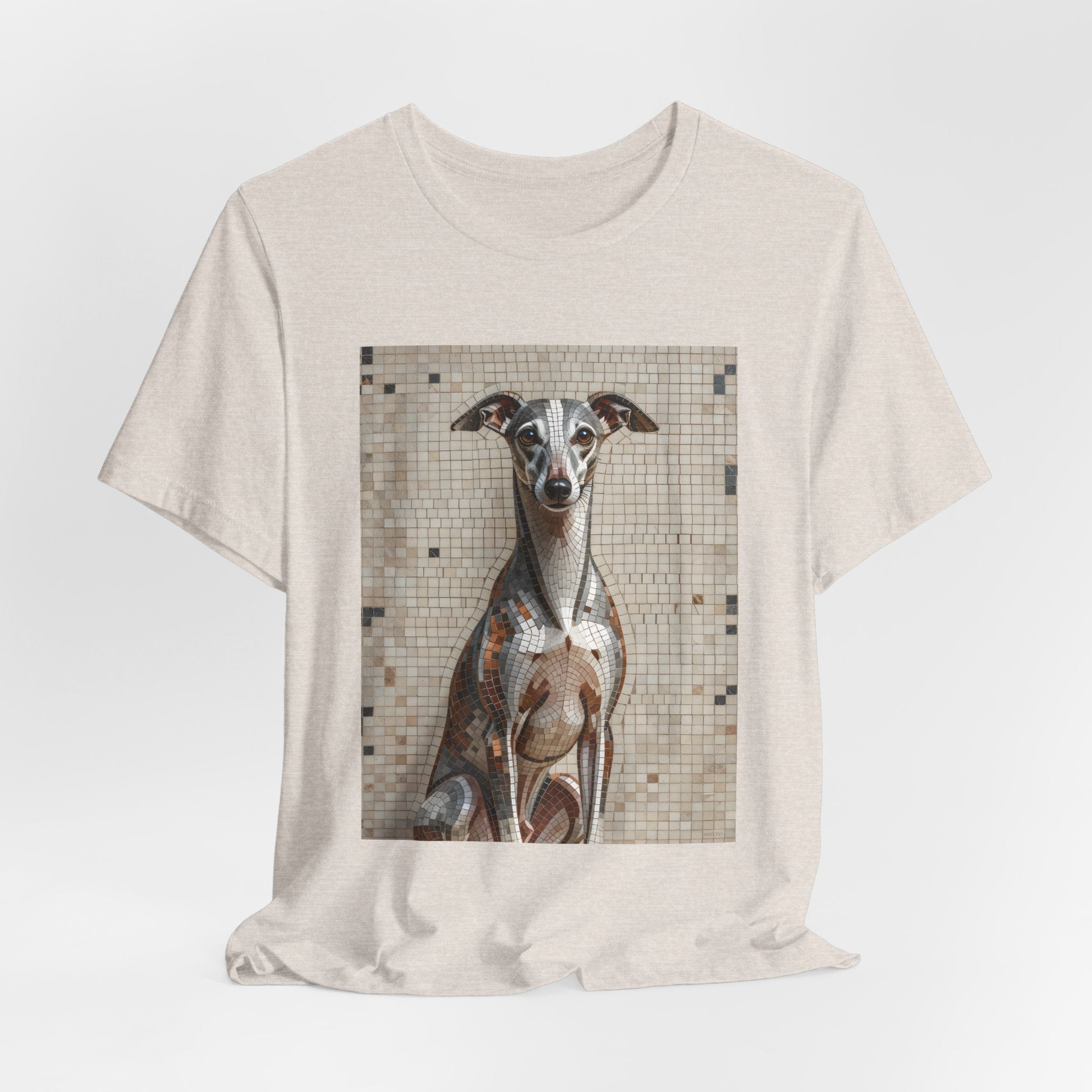 Whippet T Shirt | Living Work of Art Collection | Mosaic Style