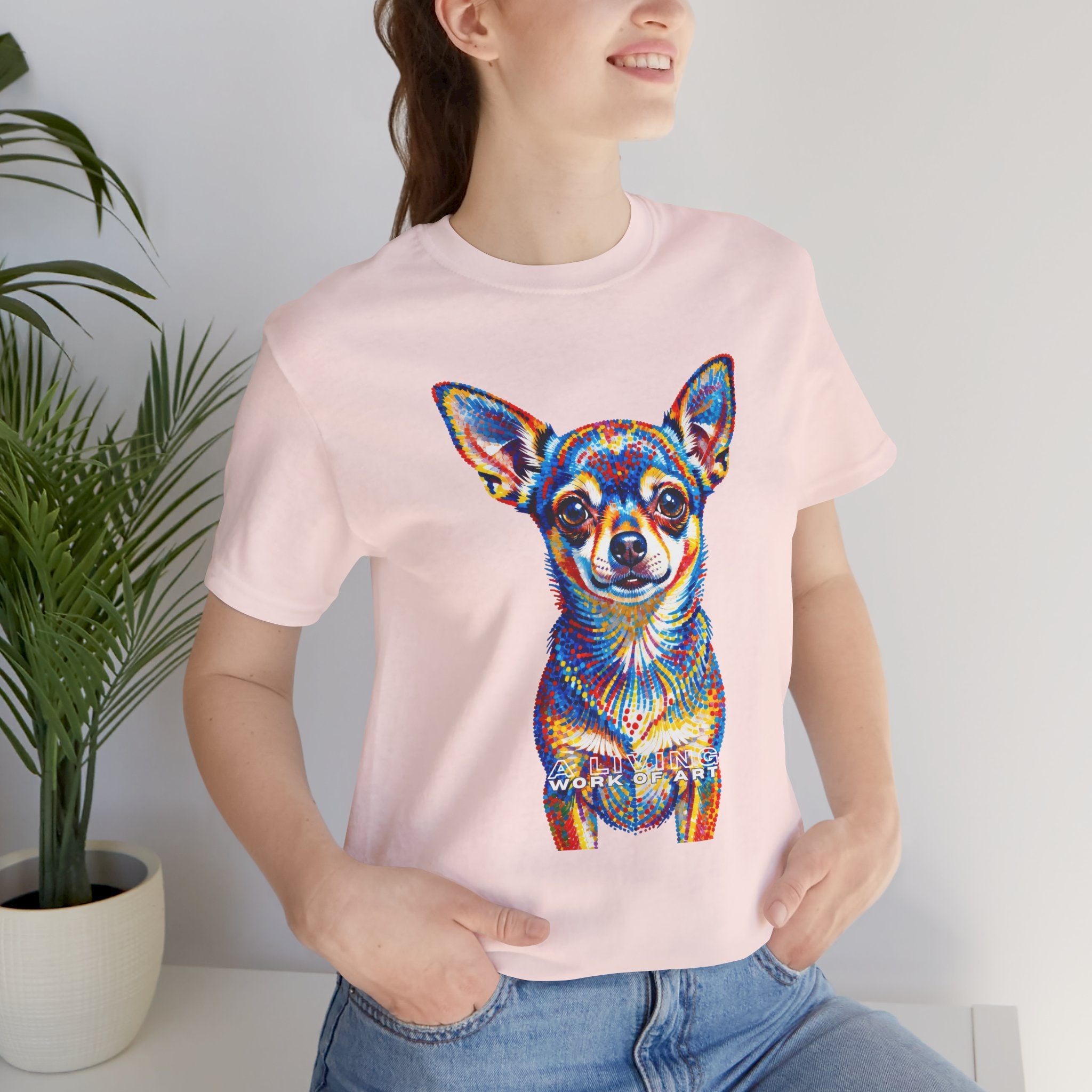 Chihuahua T Shirt | Living Work of Art Collection | Pointillism Style