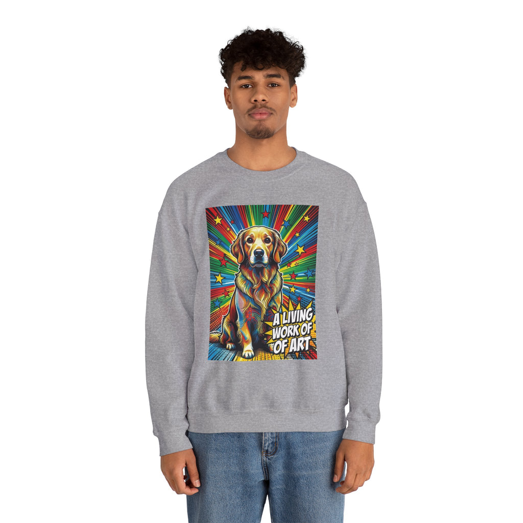 Golden Retriever Sweatshirt | Living Work of Art Collection | Pop Art