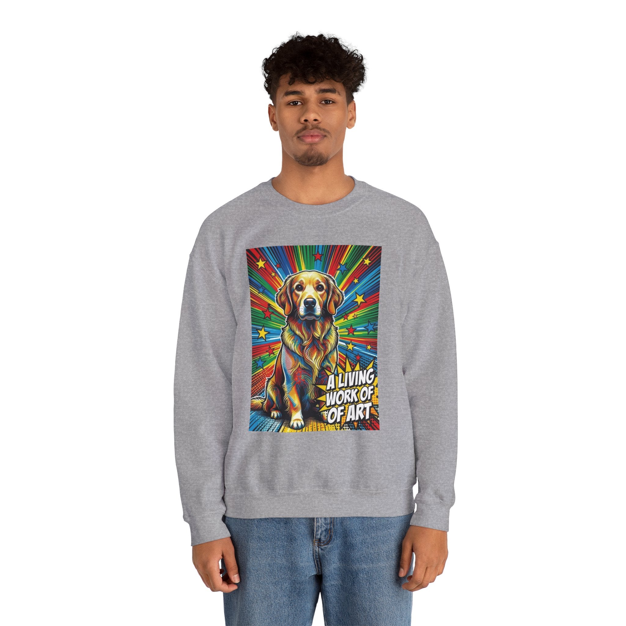 Golden Retriever Sweatshirt | Living Work of Art Collection | Pop Art