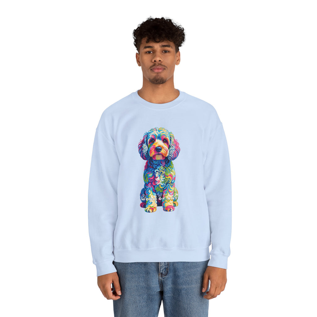 Cockapoo Sweatshirt | Living Work of Art Collection | Pointillism Style