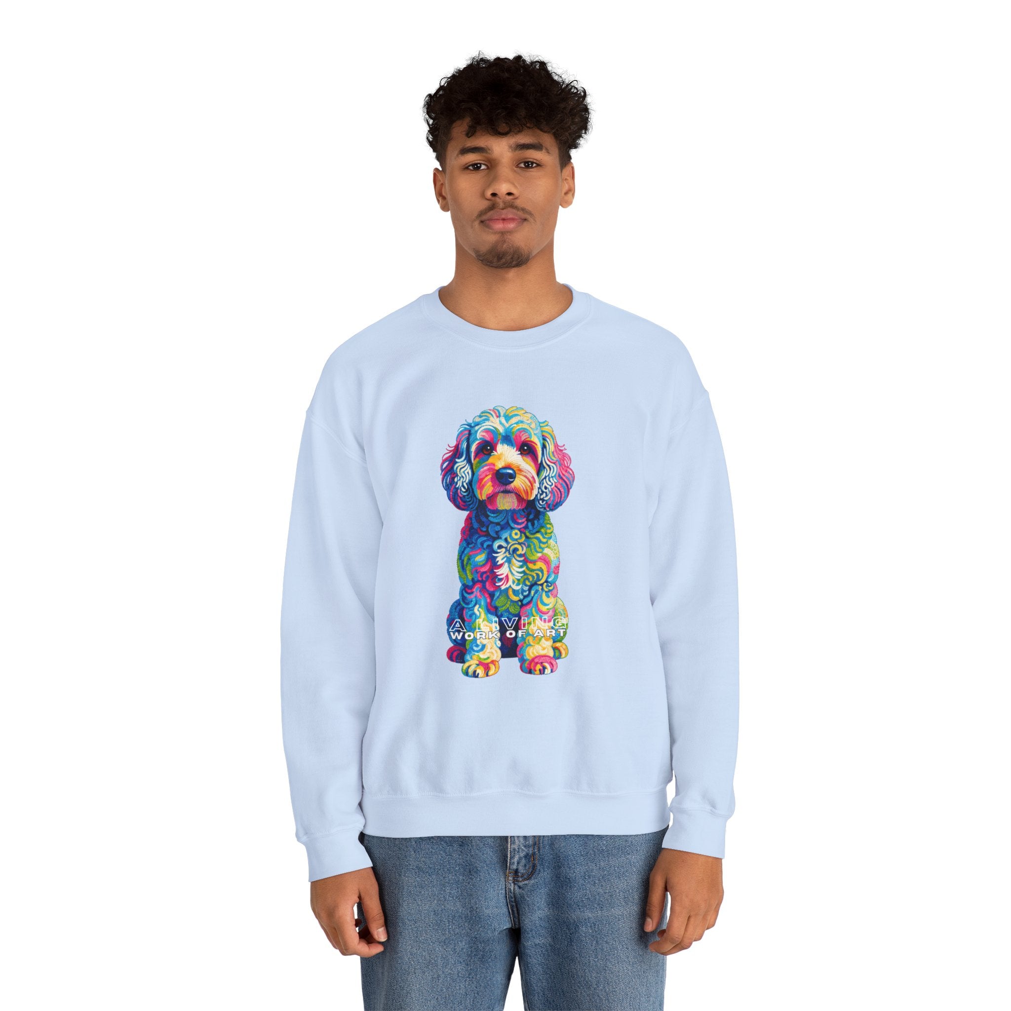 Cockapoo Sweatshirt | Living Work of Art Collection | Pointillism Style