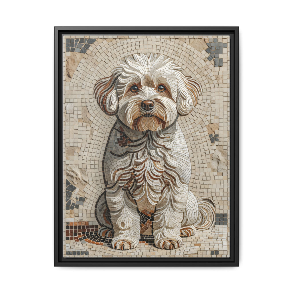 Bichon Frise Canvas Wall Art | Living Work of Art Collection | Mosaic Style Print