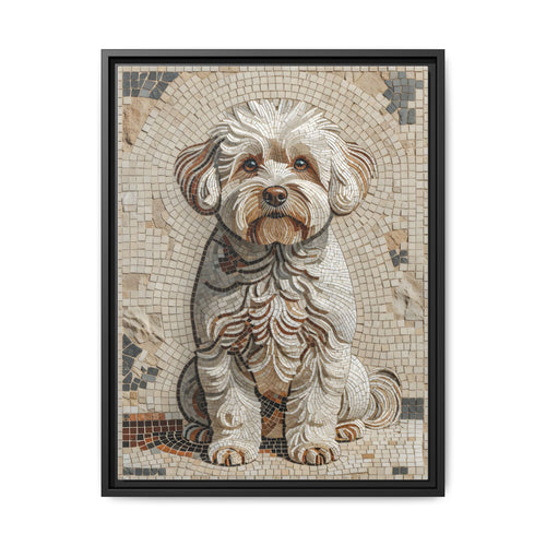Bichon Frise Canvas Wall Art | Living Work of Art Collection | Mosaic Style Print