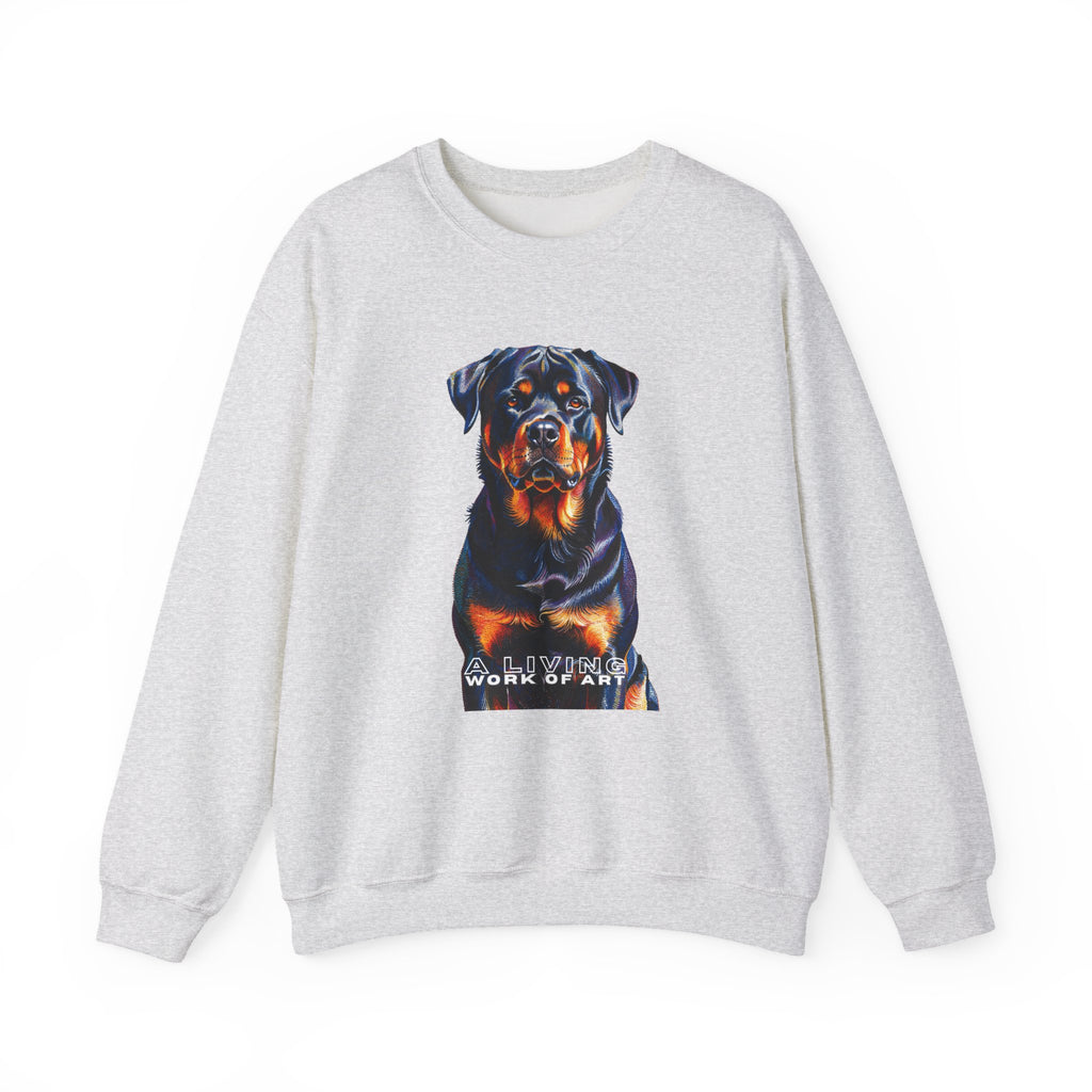 Rottweiler Sweatshirt | Living Work of Art Collection | Pointillism Style