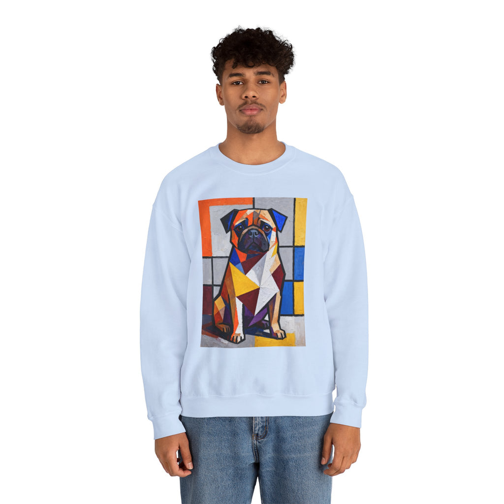 Pug Sweatshirt | Living Work of Art Collection | Cubist Style