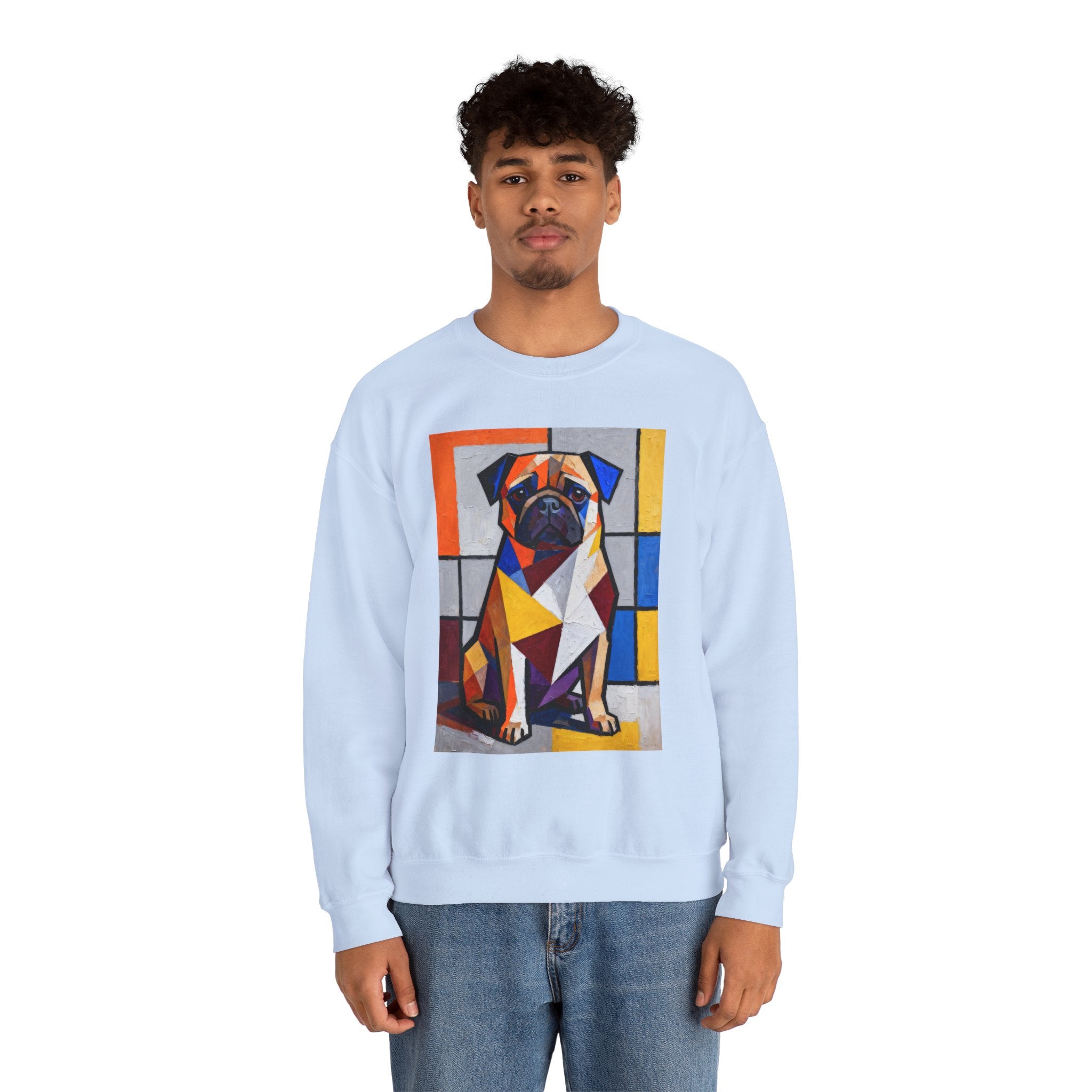 Pug Sweatshirt | Living Work of Art Collection | Cubist Style