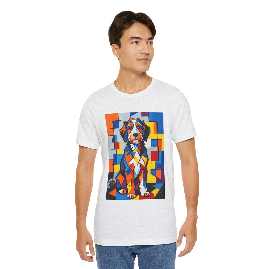 Bernedoodle T Shirt | Living Work of Art Collection | Cubist Style