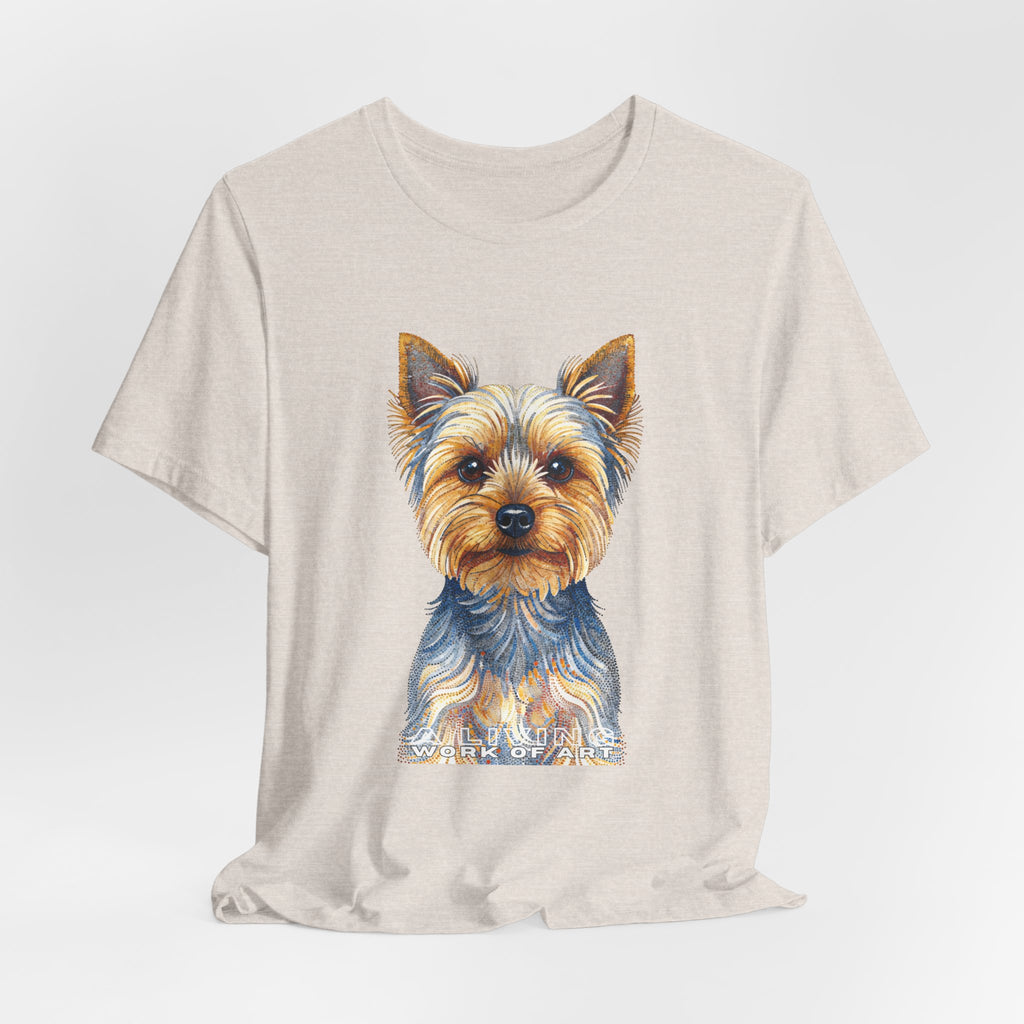 Yorkshire Terrier T Shirt | Living Work of Art Collection | Pointillism Style
