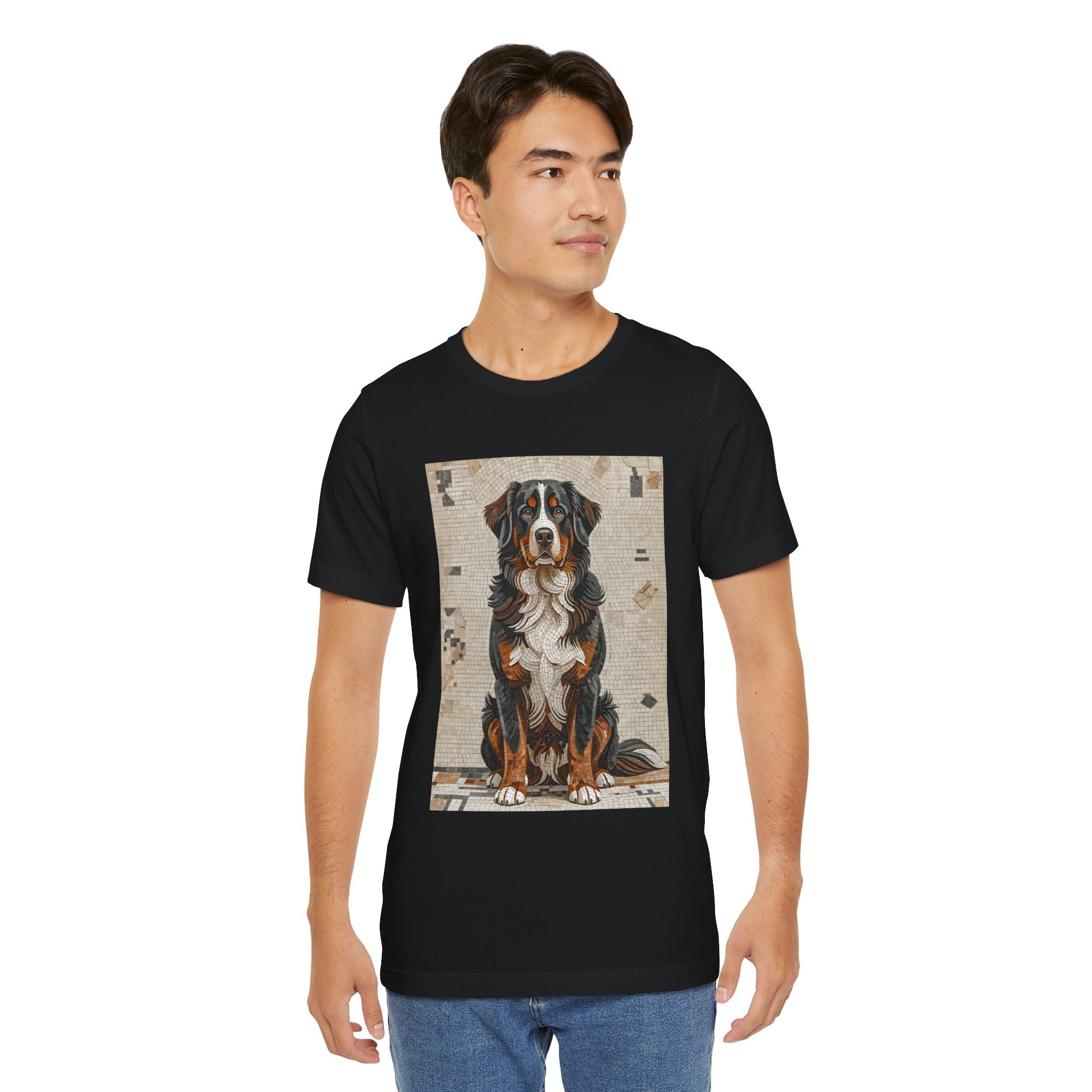 Bernese Mountain Dog T Shirt | Living Work of Art Collection | Mosaic Style