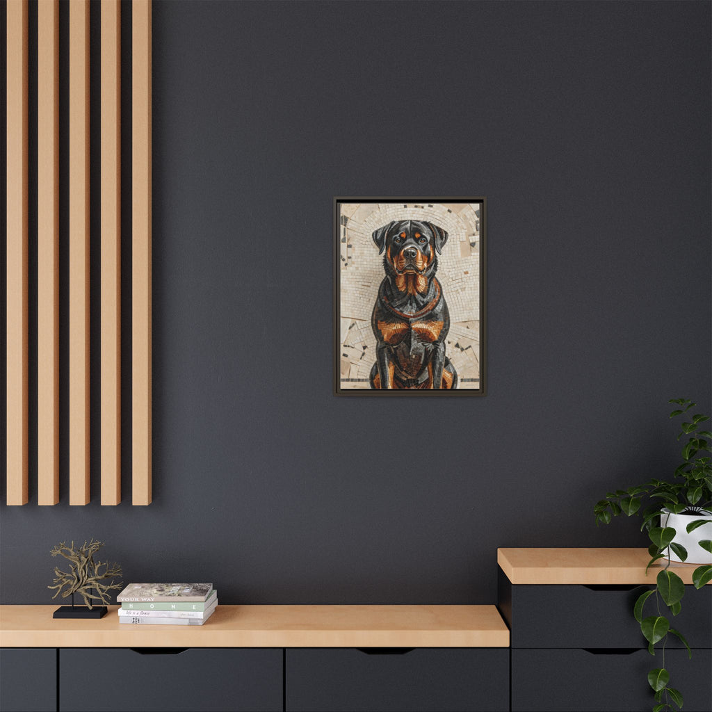 Rottweiler Canvas Wall Art | Living Work of Art Collection | Mosaic Style Print
