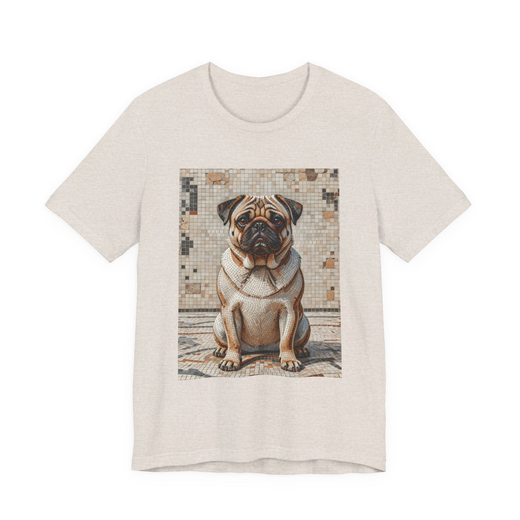 Pug T Shirt | Living Work of Art Collection | Mosaic Style