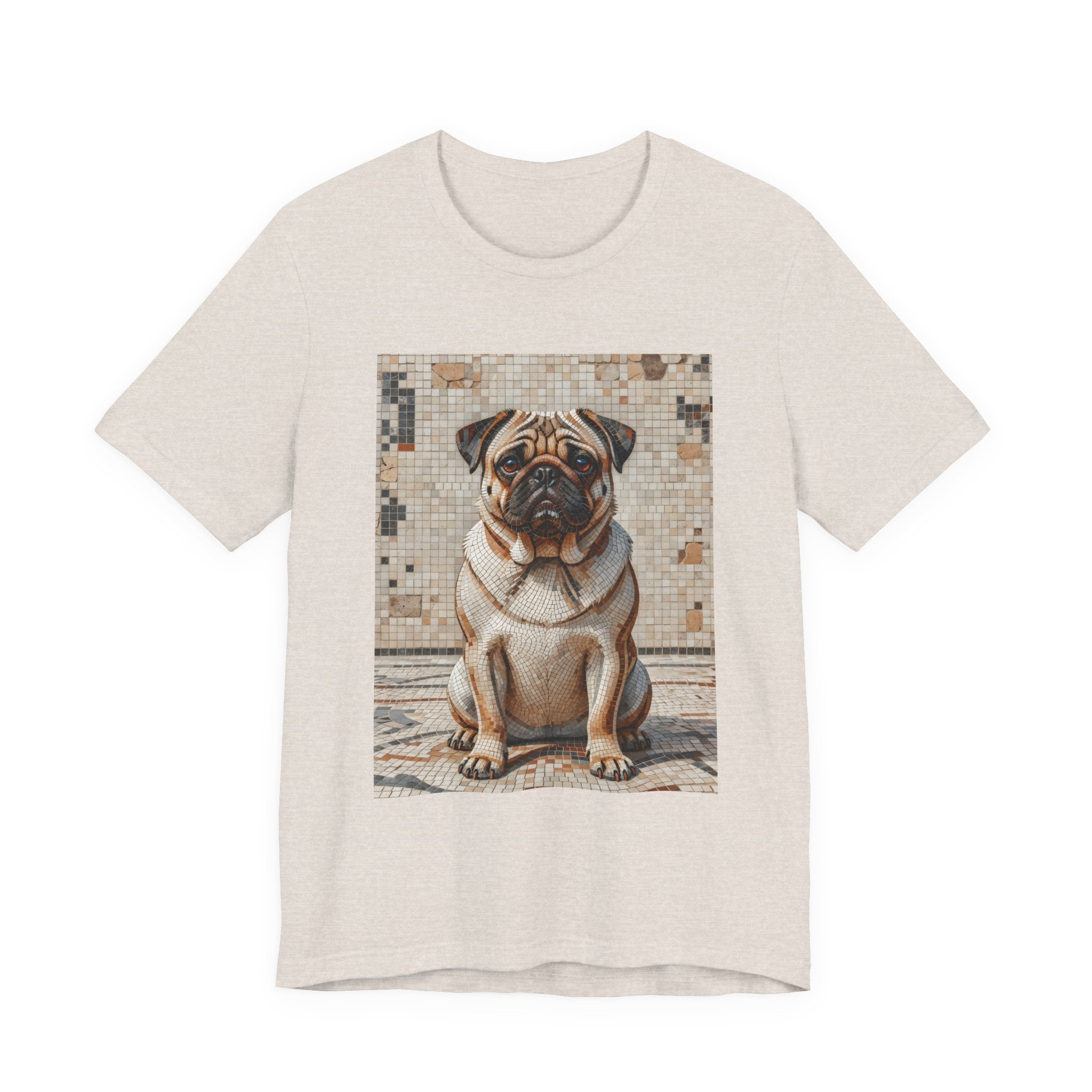 Pug T Shirt | Living Work of Art Collection | Mosaic Style