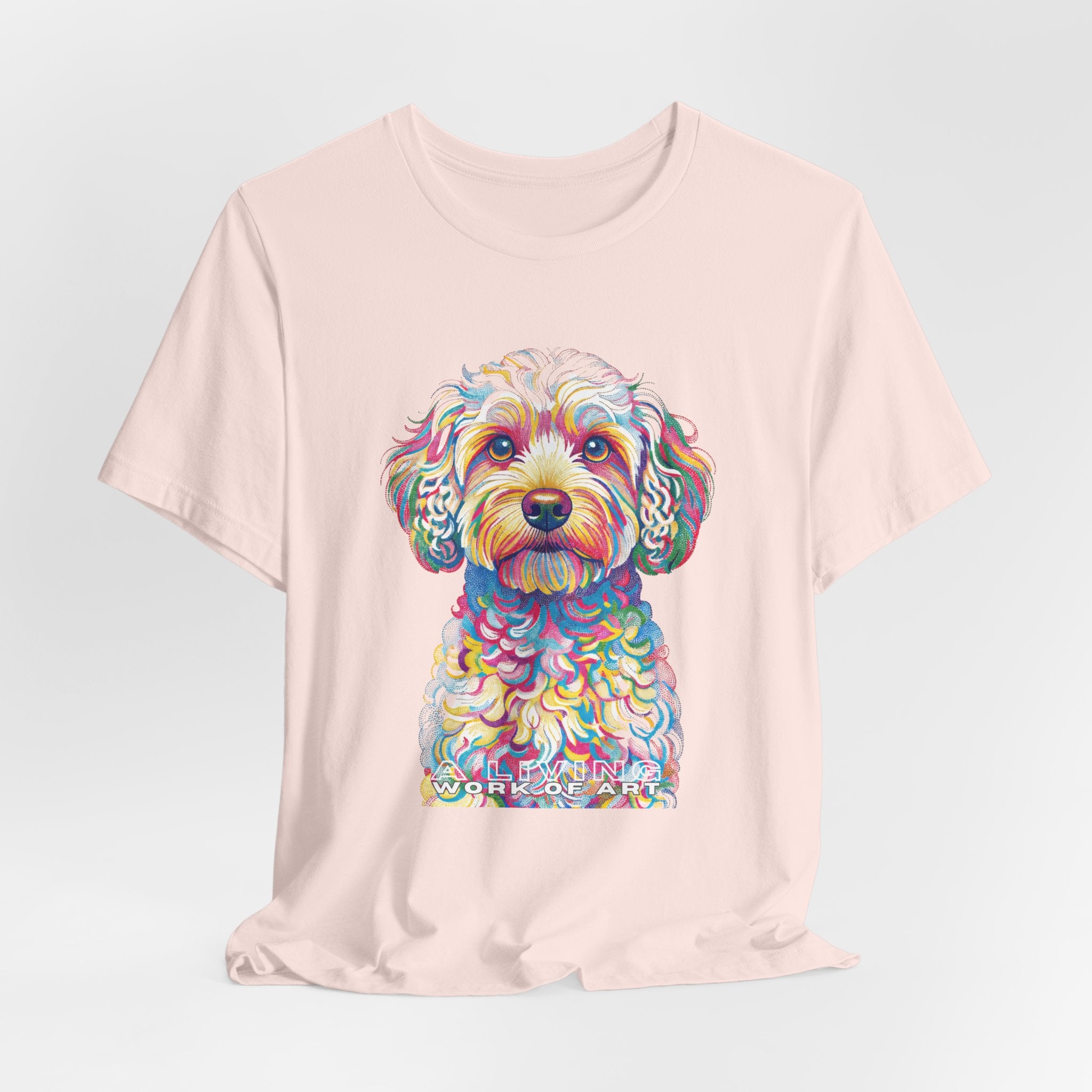 Cavapoo T Shirt | Living Work of Art Collection | Pointillism Style