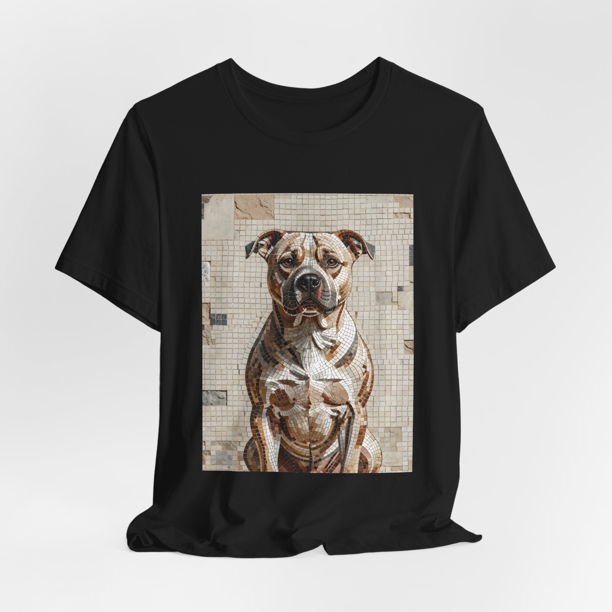 Staffordshire Bull Terrier T Shirt | Living Work of Art Collection | Mosaic Style