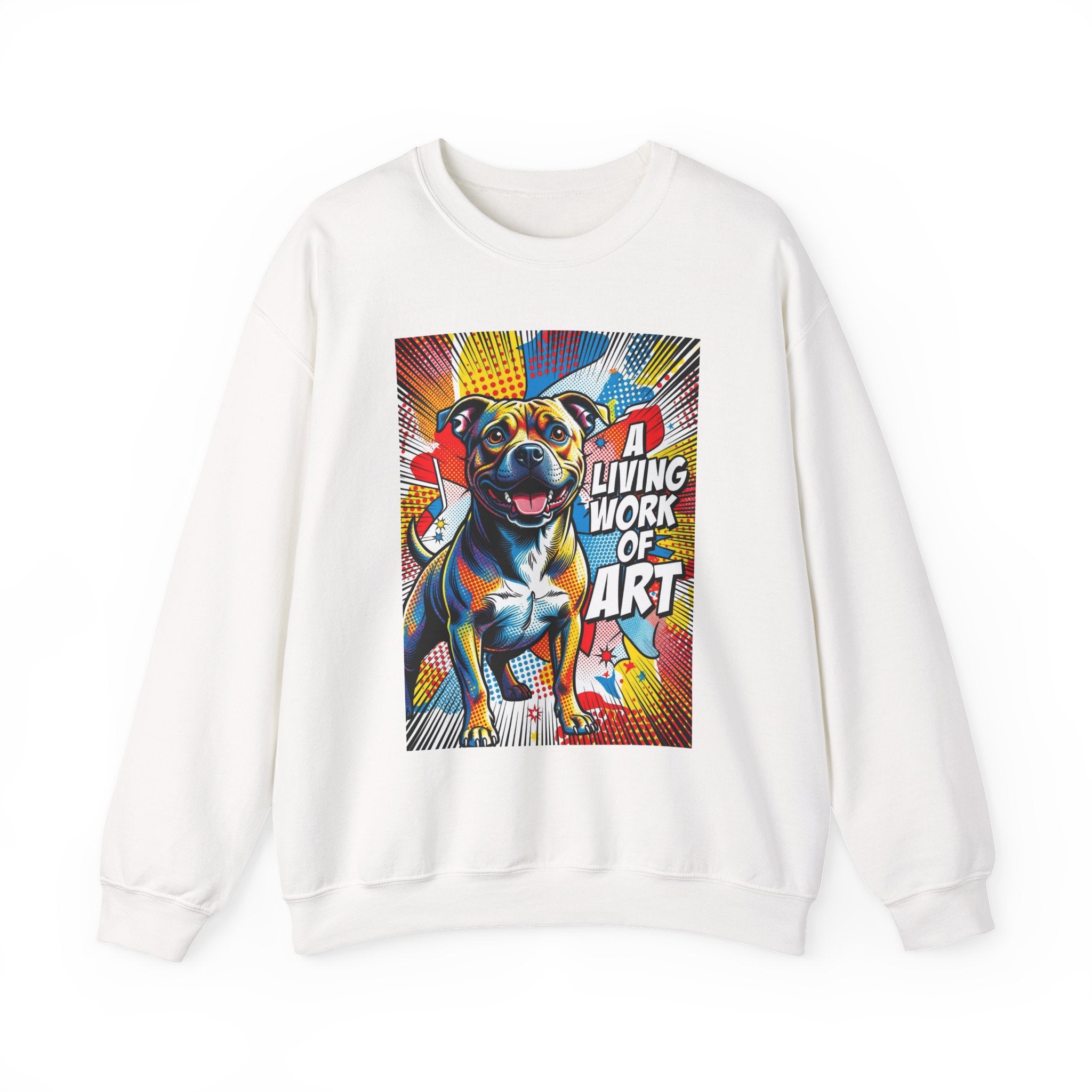 Staffordshire Bull Terrier Sweatshirt | Living Work of Art Collection | Pop Art