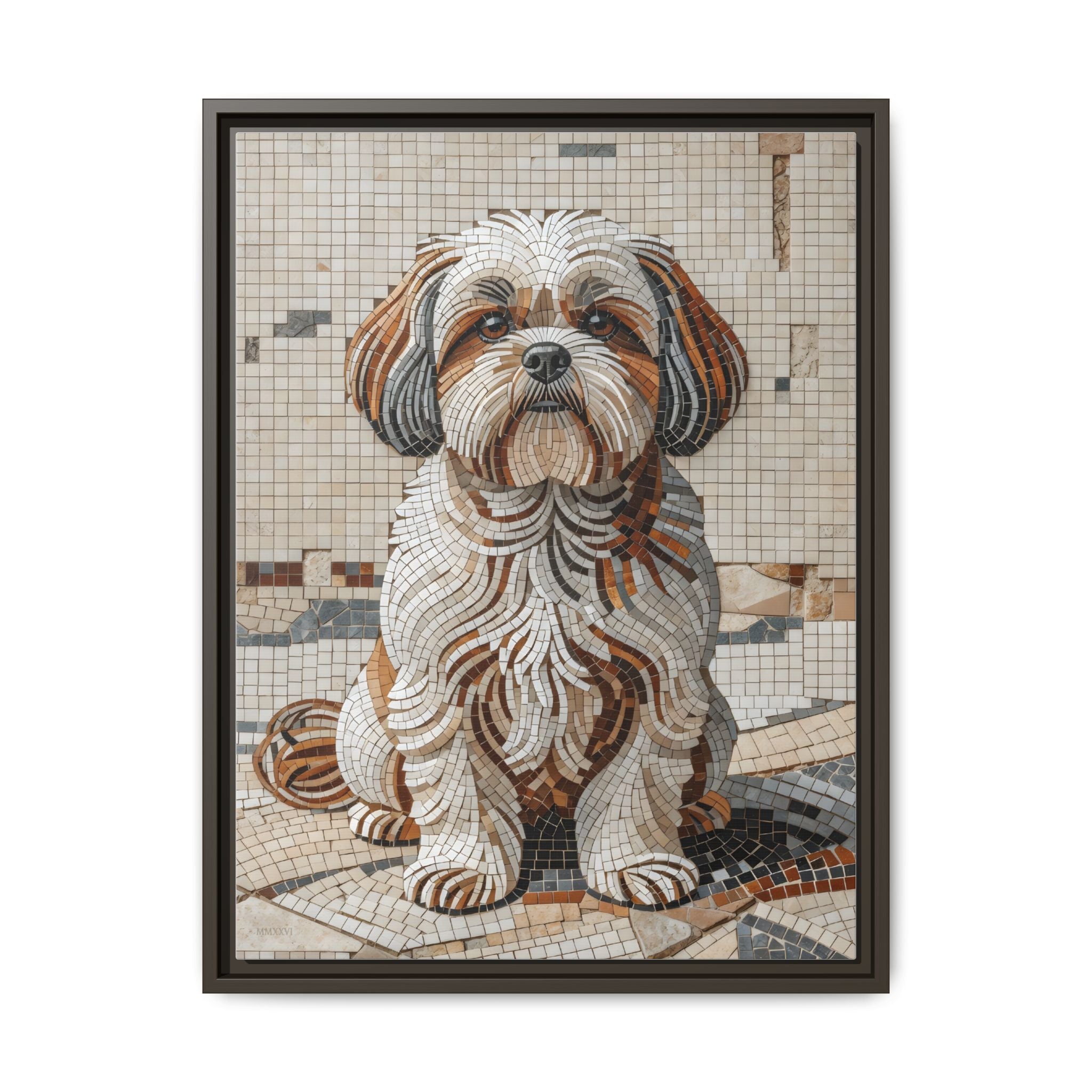 Shih Tzu Canvas Wall Art | Living Work of Art Collection | Mosaic Style Print
