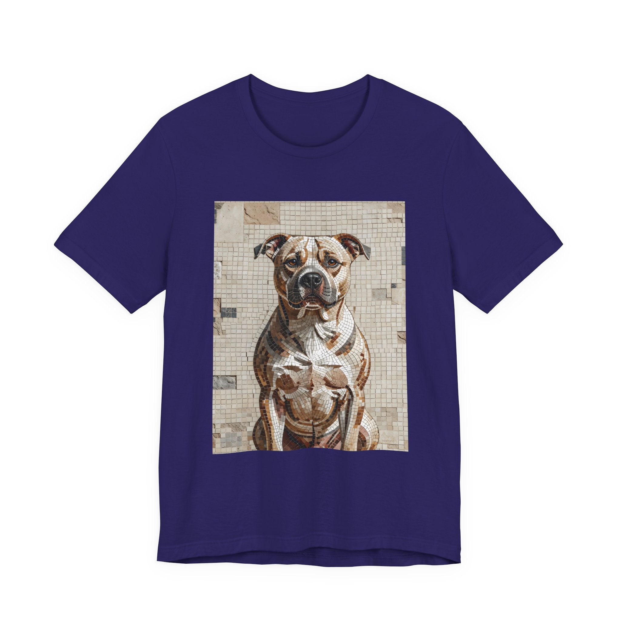 Staffordshire Bull Terrier T Shirt | Living Work of Art Collection | Mosaic Style