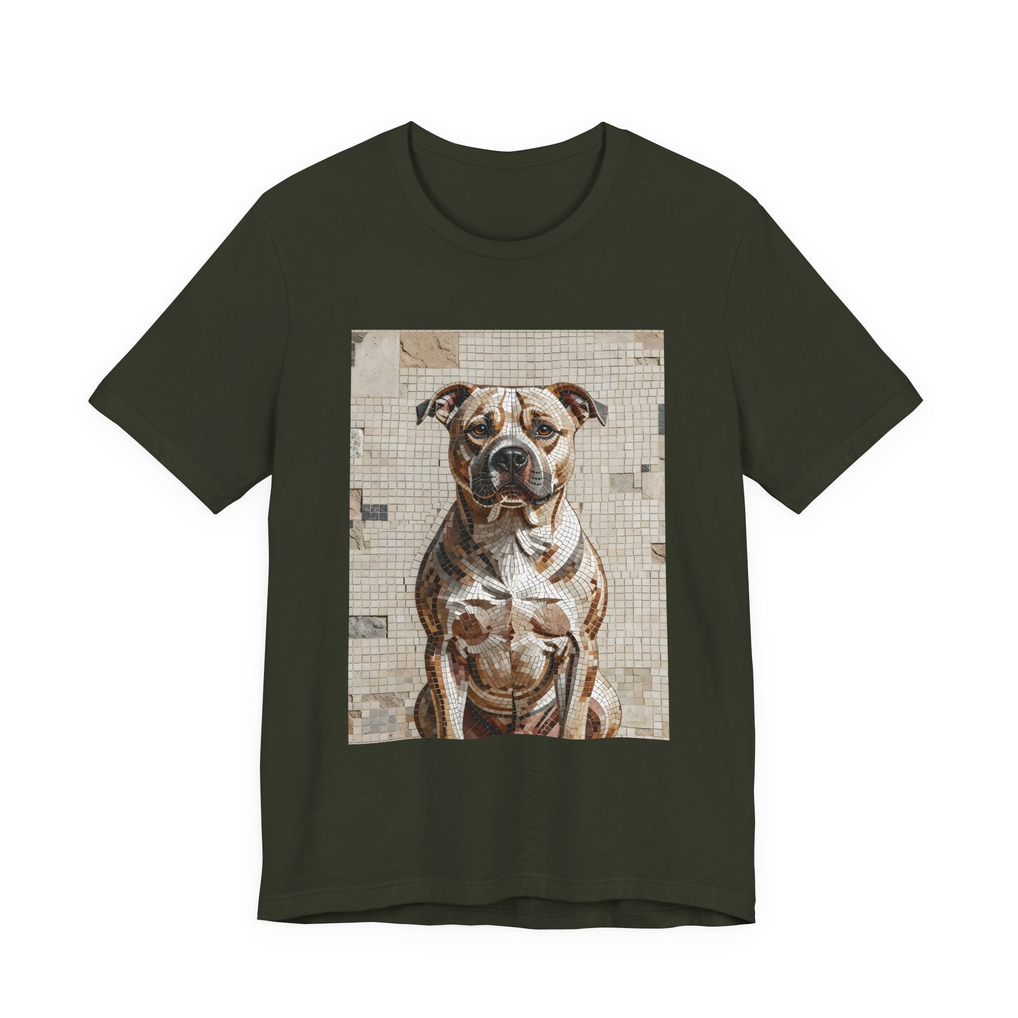 Staffordshire Bull Terrier T Shirt | Living Work of Art Collection | Mosaic Style