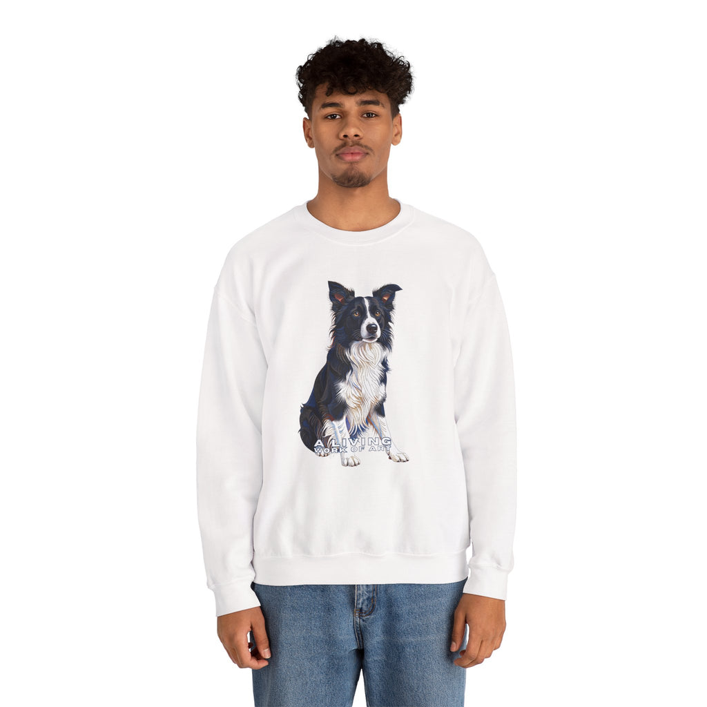 Border Collie Sweatshirt | Living Work of Art Collection | Pointillism Style