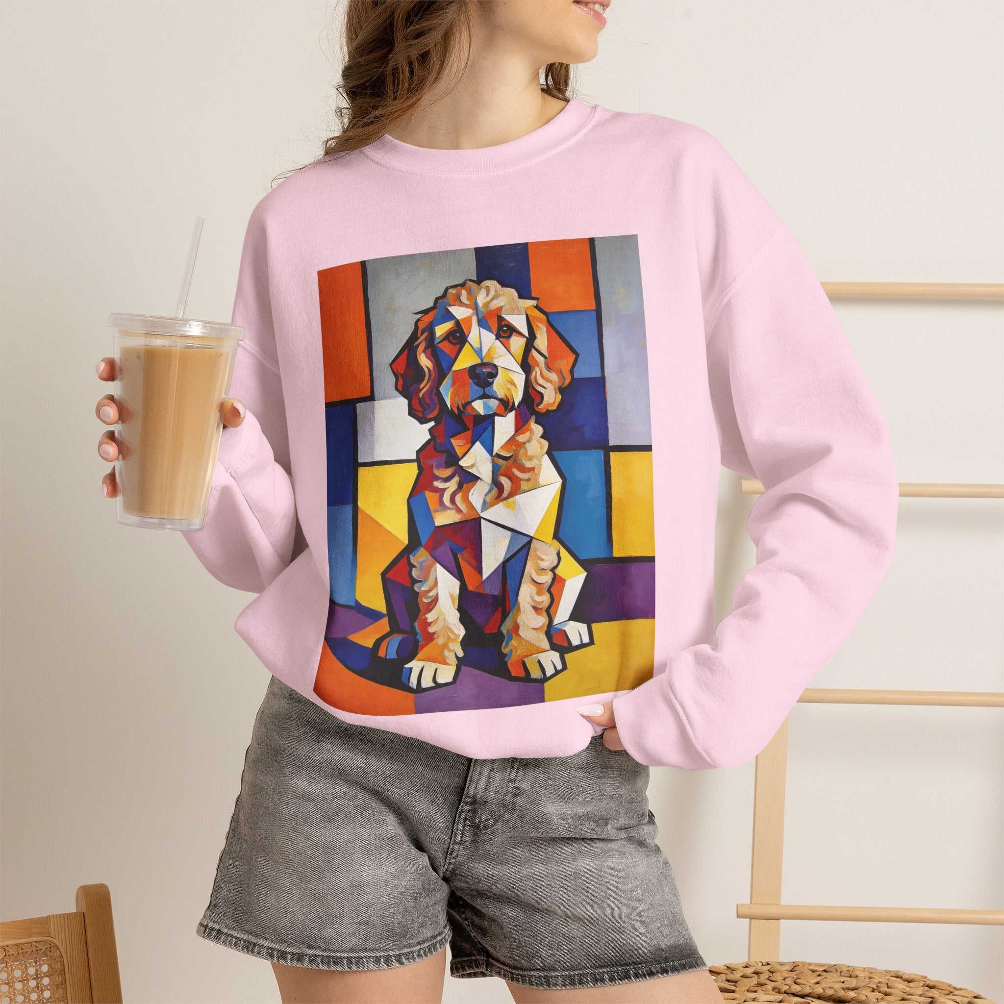 Cockapoo Sweatshirt | Living Work of Art Collection | Cubist Style