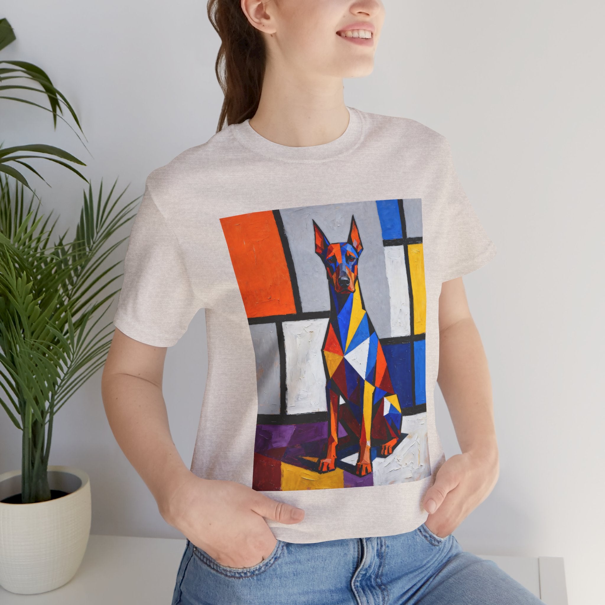 Doberman Pinscher T Shirt | Living Work of Art Collection | Cubist Style