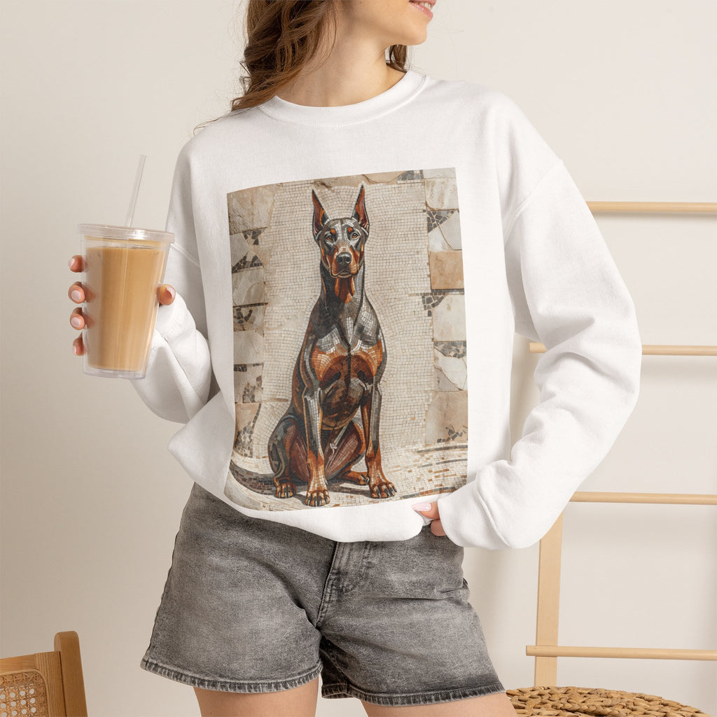 Doberman Pinscher Sweatshirt | Living Work of Art Collection | Mosaic Style