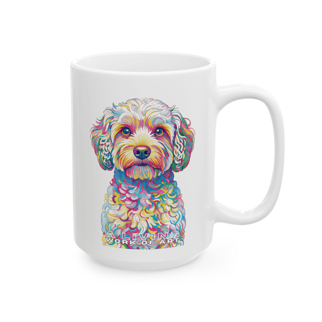 Cavapoo Coffee Mug | Living Work of Art Collection | Pointillism Style