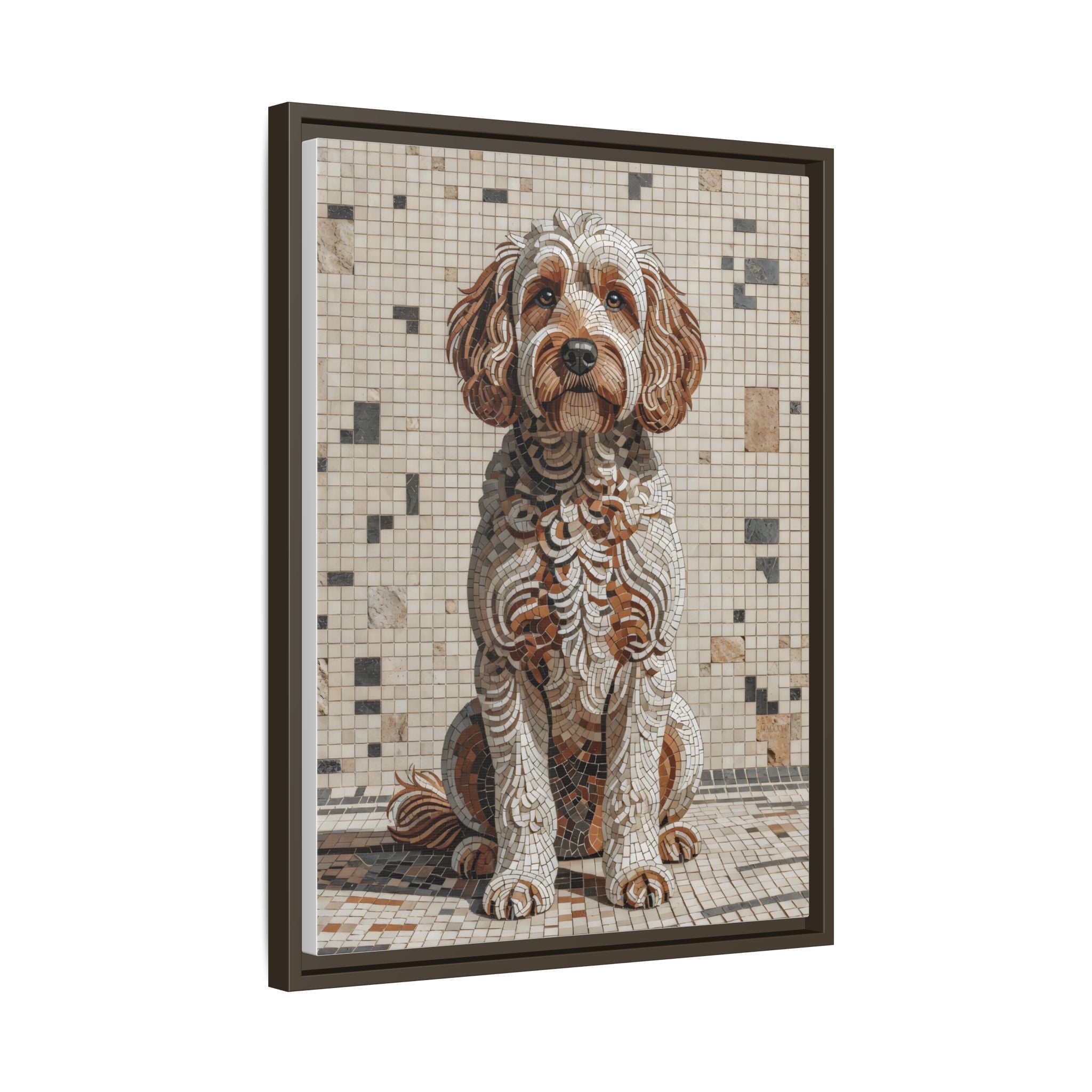 Schnoodle Canvas Wall Art | Living Work of Art Collection | Mosaic Style Print